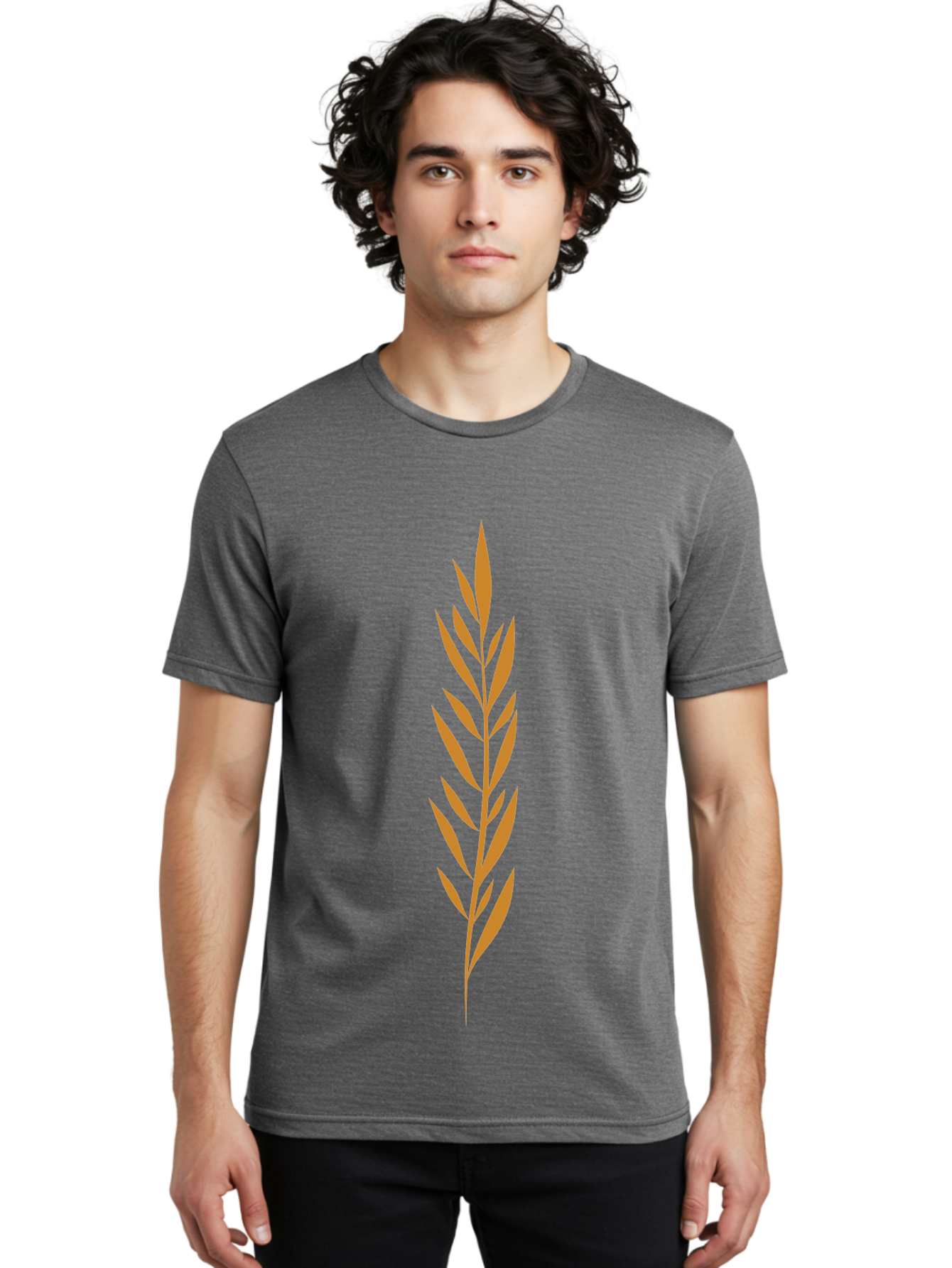 Red-Leaves Men'S Graphic Tee, 100% Cotton, Comfortable Casual Summer Wear, Machine Washable, Red Branch Graphic, Simple Leaf Design, Minimalist Art, Coral Color, Abstract Shape, Futuristic Look, Modern Illustration, Leafy Pattern Aae049 14