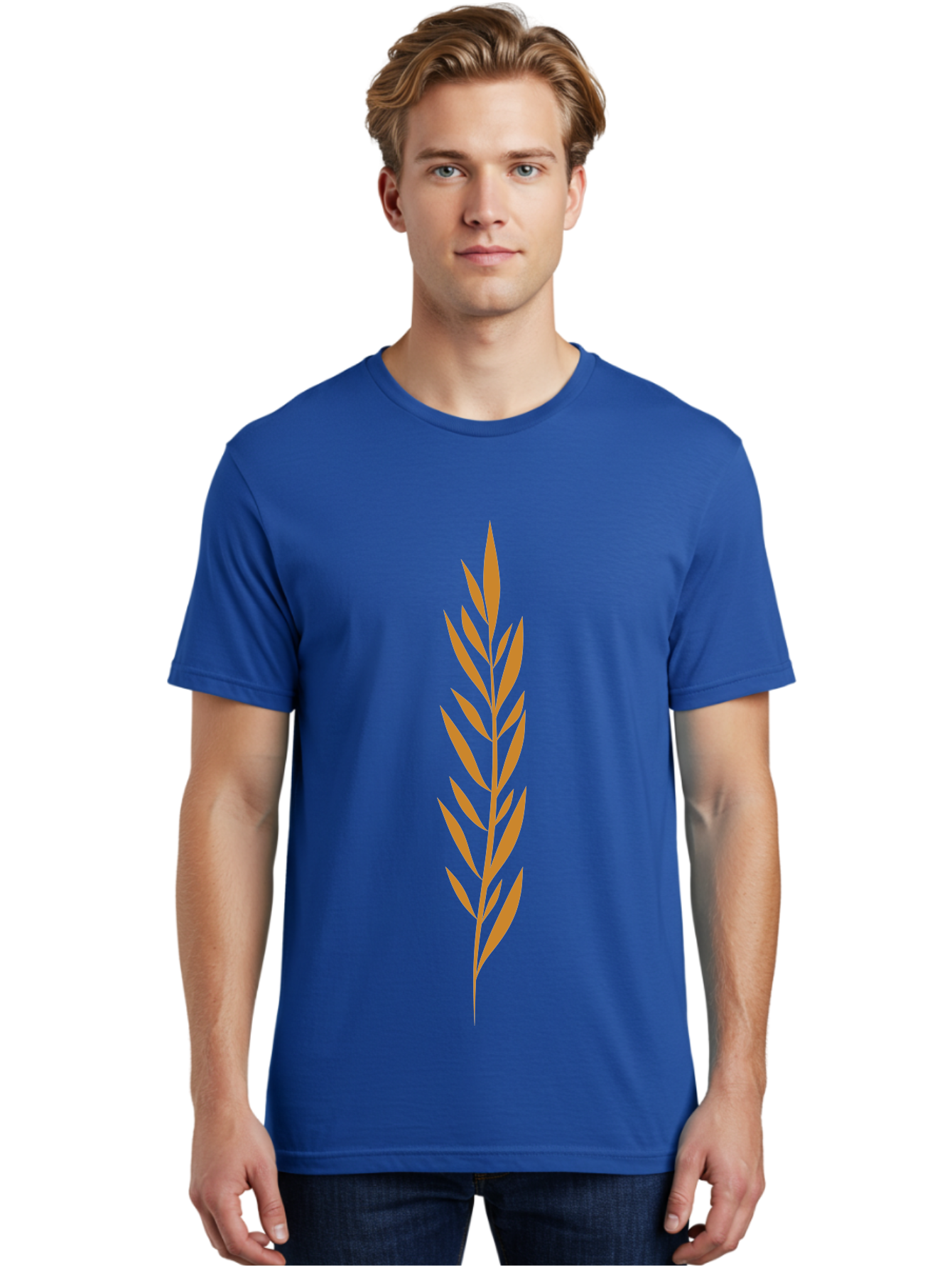 Red-Leaves Men'S Graphic Tee, 100% Cotton, Comfortable Casual Summer Wear, Machine Washable, Red Branch Graphic, Simple Leaf Design, Minimalist Art, Coral Color, Abstract Shape, Futuristic Look, Modern Illustration, Leafy Pattern Aae049 16