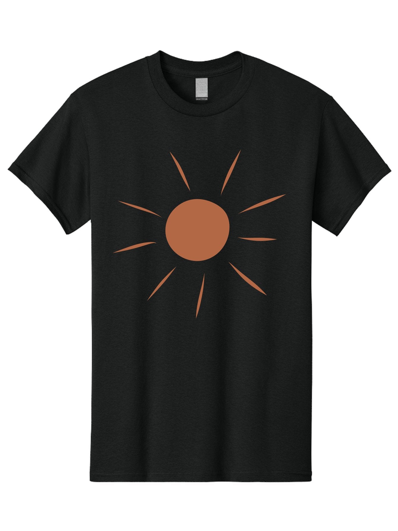 Red-Sun Men'S Graphic Tee, 100% Cotton, Comfortable Casual Summer Wear, Machine Washable, Sun Symbol, Red Circle, Radiating Lines, Minimalist Design, Simple Graphics, Abstract Art, Symbolic Representation Aae050