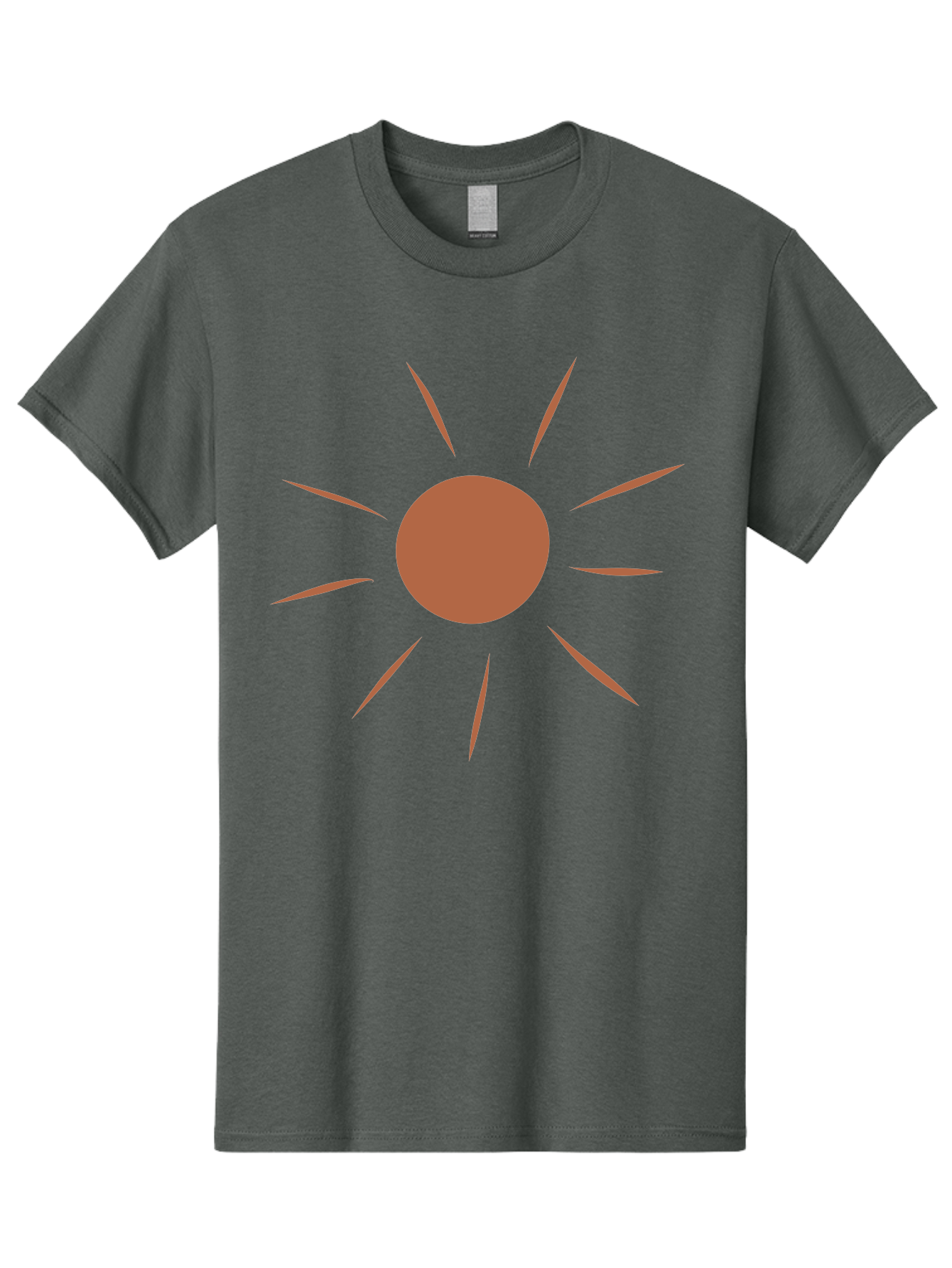 Red-Sun Men'S Graphic Tee, 100% Cotton, Comfortable Casual Summer Wear, Machine Washable, Sun Symbol, Red Circle, Radiating Lines, Minimalist Design, Simple Graphics, Abstract Art, Symbolic Representation Aae050 11