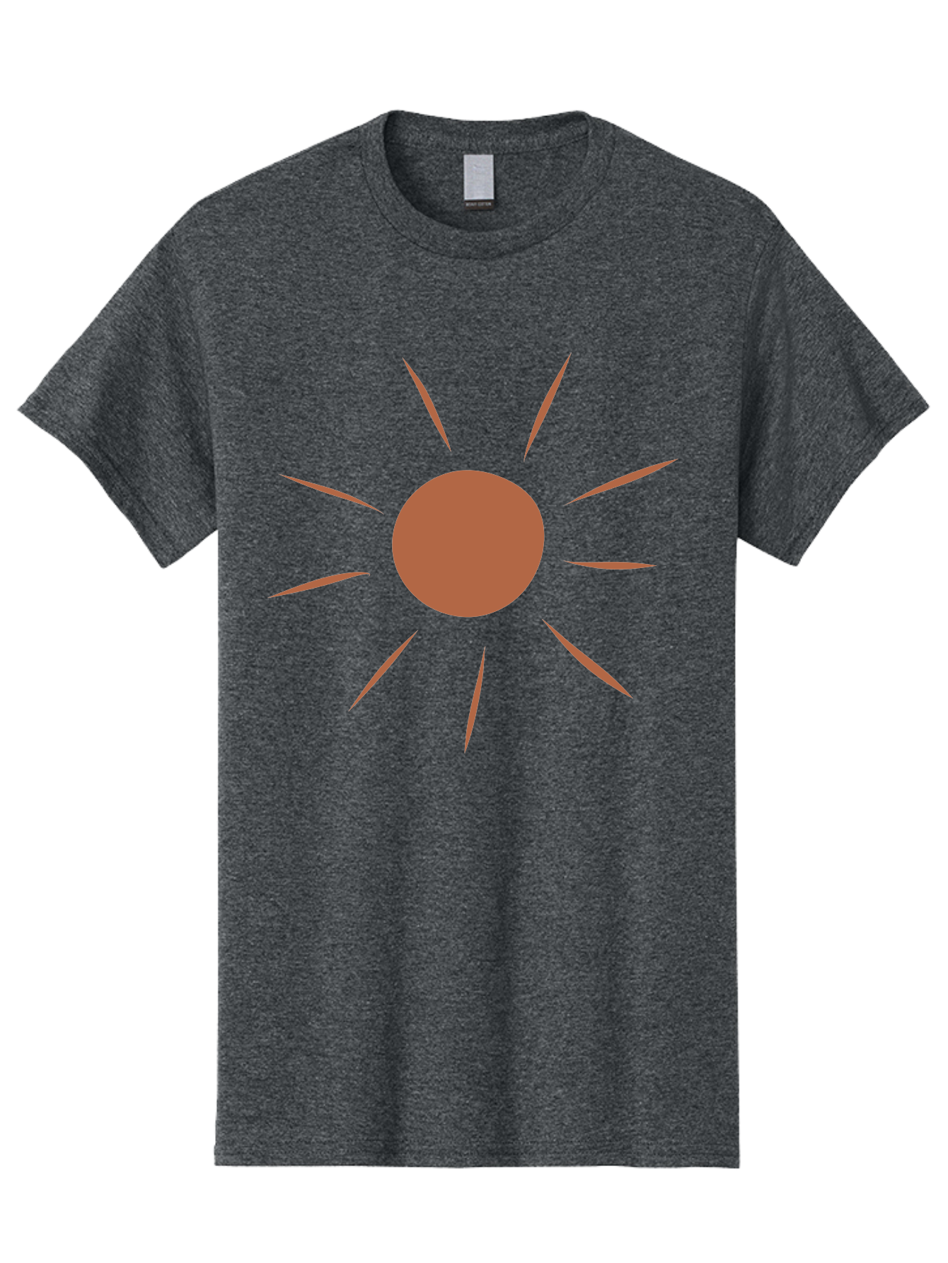 Red-Sun Men'S Graphic Tee, 100% Cotton, Comfortable Casual Summer Wear, Machine Washable, Sun Symbol, Red Circle, Radiating Lines, Minimalist Design, Simple Graphics, Abstract Art, Symbolic Representation Aae050 25