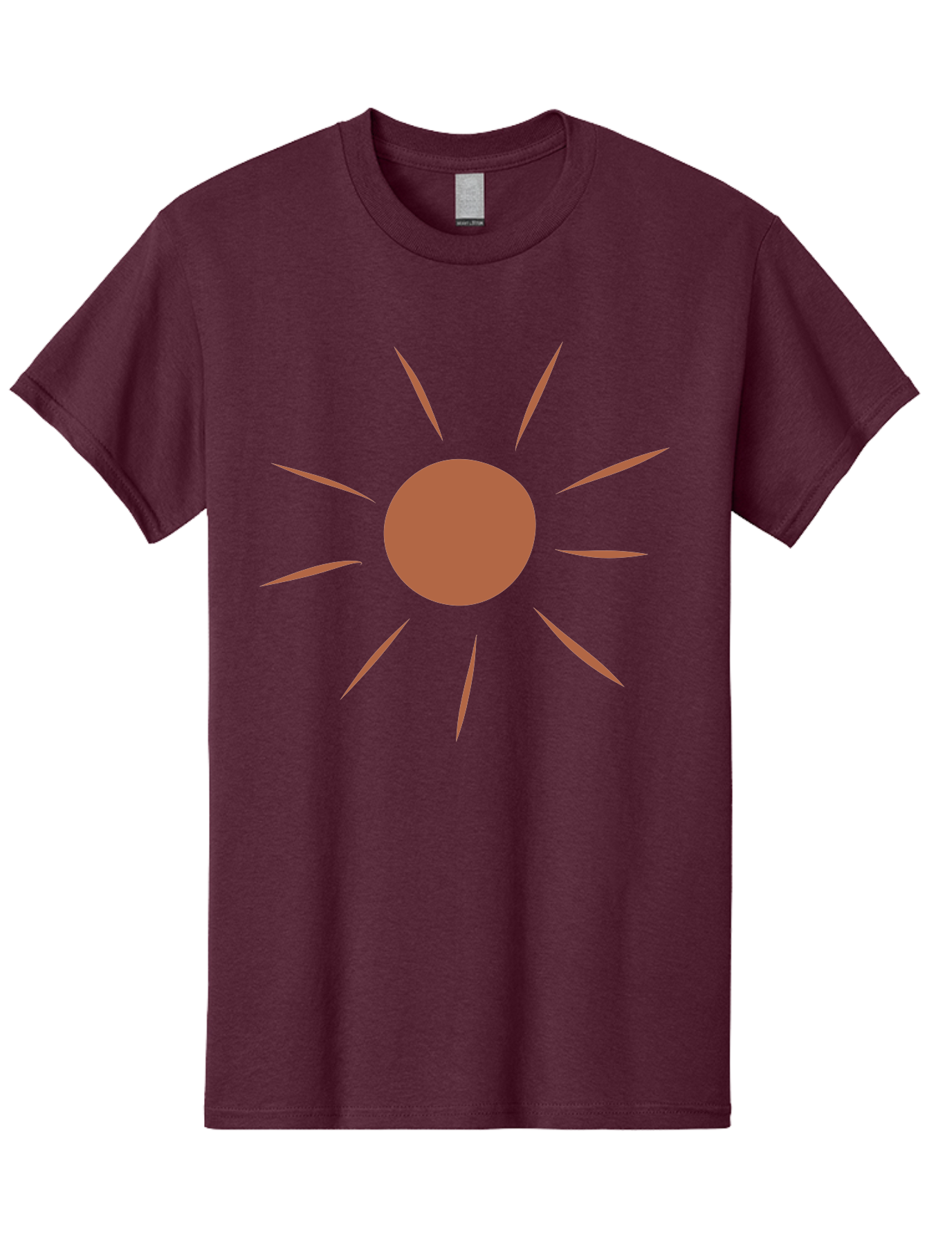 Red-Sun Men'S Graphic Tee, 100% Cotton, Comfortable Casual Summer Wear, Machine Washable, Sun Symbol, Red Circle, Radiating Lines, Minimalist Design, Simple Graphics, Abstract Art, Symbolic Representation Aae050 3