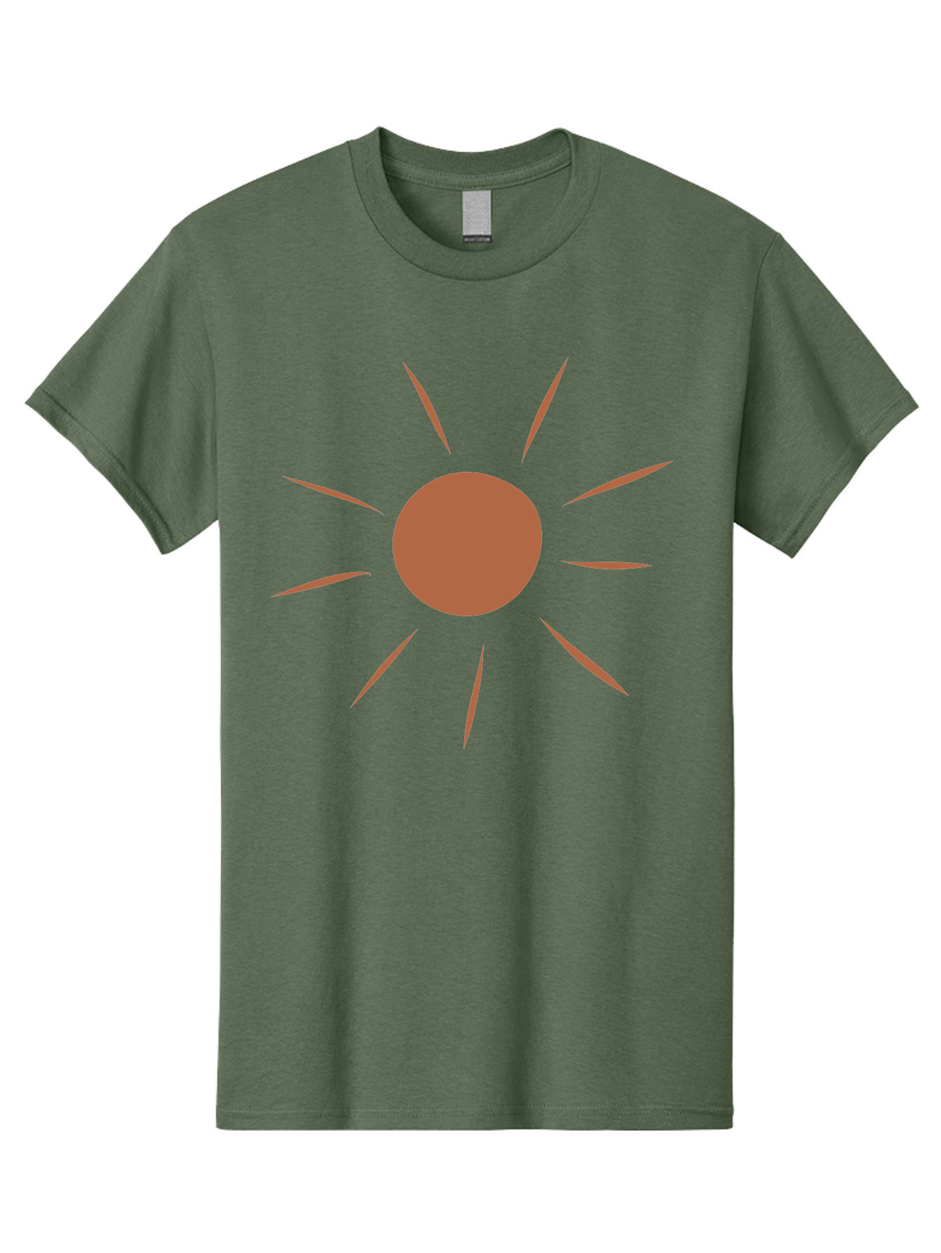 Red-Sun Men'S Graphic Tee, 100% Cotton, Comfortable Casual Summer Wear, Machine Washable, Sun Symbol, Red Circle, Radiating Lines, Minimalist Design, Simple Graphics, Abstract Art, Symbolic Representation Aae050 29