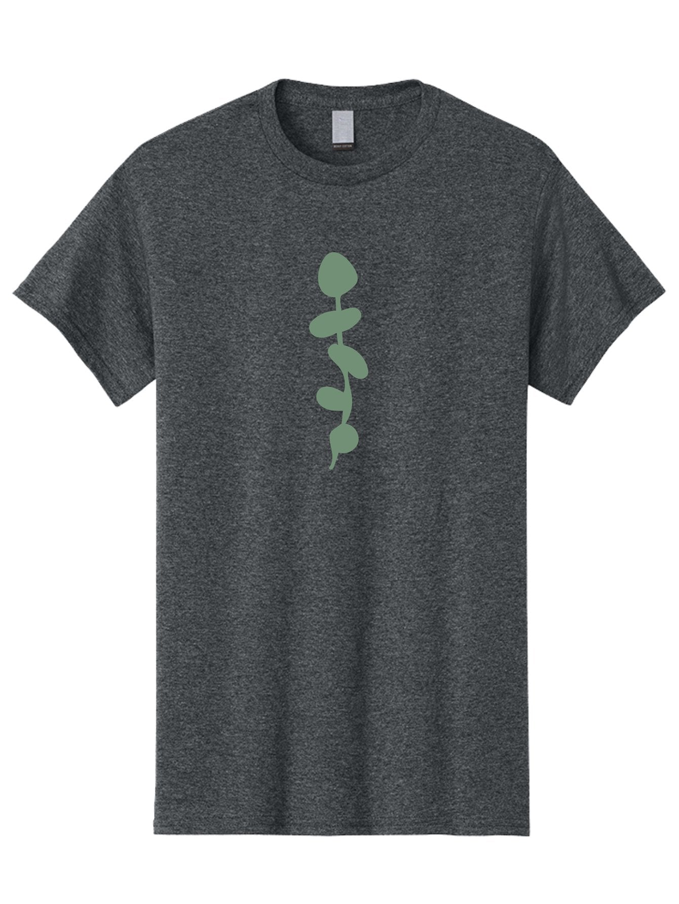 Sprout-1 Men'S Graphic Tee, 100% Cotton, Comfortable Casual Summer Wear, Machine Washable, Silhouette Of A Plant, Dark Grey Color, Simple Design, Minimalist Art, Abstract Shapes, Unique Texture, Modern Graphic Aae053 7