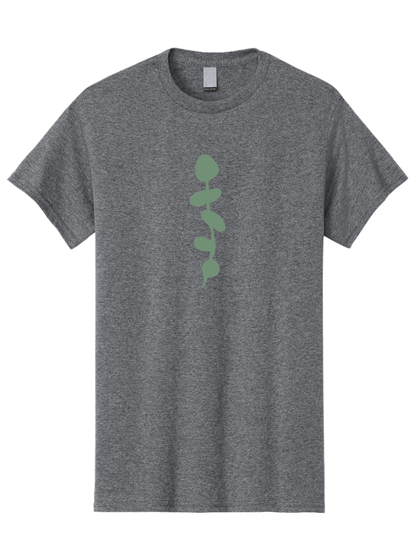 Sprout-1 Men'S Graphic Tee, 100% Cotton, Comfortable Casual Summer Wear, Machine Washable, Silhouette Of A Plant, Dark Grey Color, Simple Design, Minimalist Art, Abstract Shapes, Unique Texture, Modern Graphic Aae053 12
