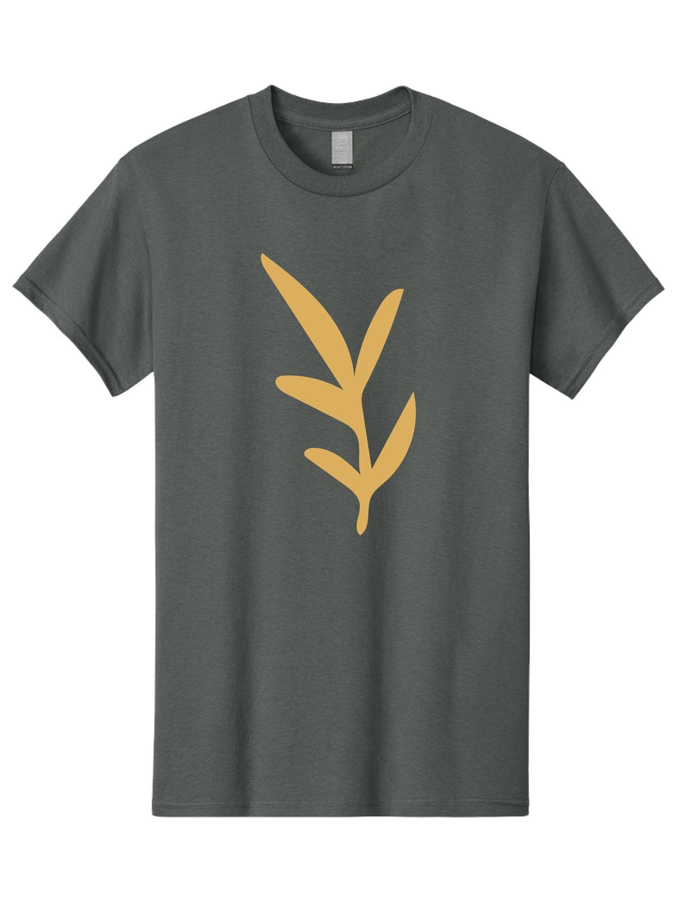 Sprout Men'S Graphic Tee, 100% Cotton, Comfortable Casual Summer Wear, Machine Washable, Sprouting Plant, Growing Leaves, Botanical Illustration, Simple Design, Minimalist Art, Abstract Foliage, Orange Silhouette Aae054 9