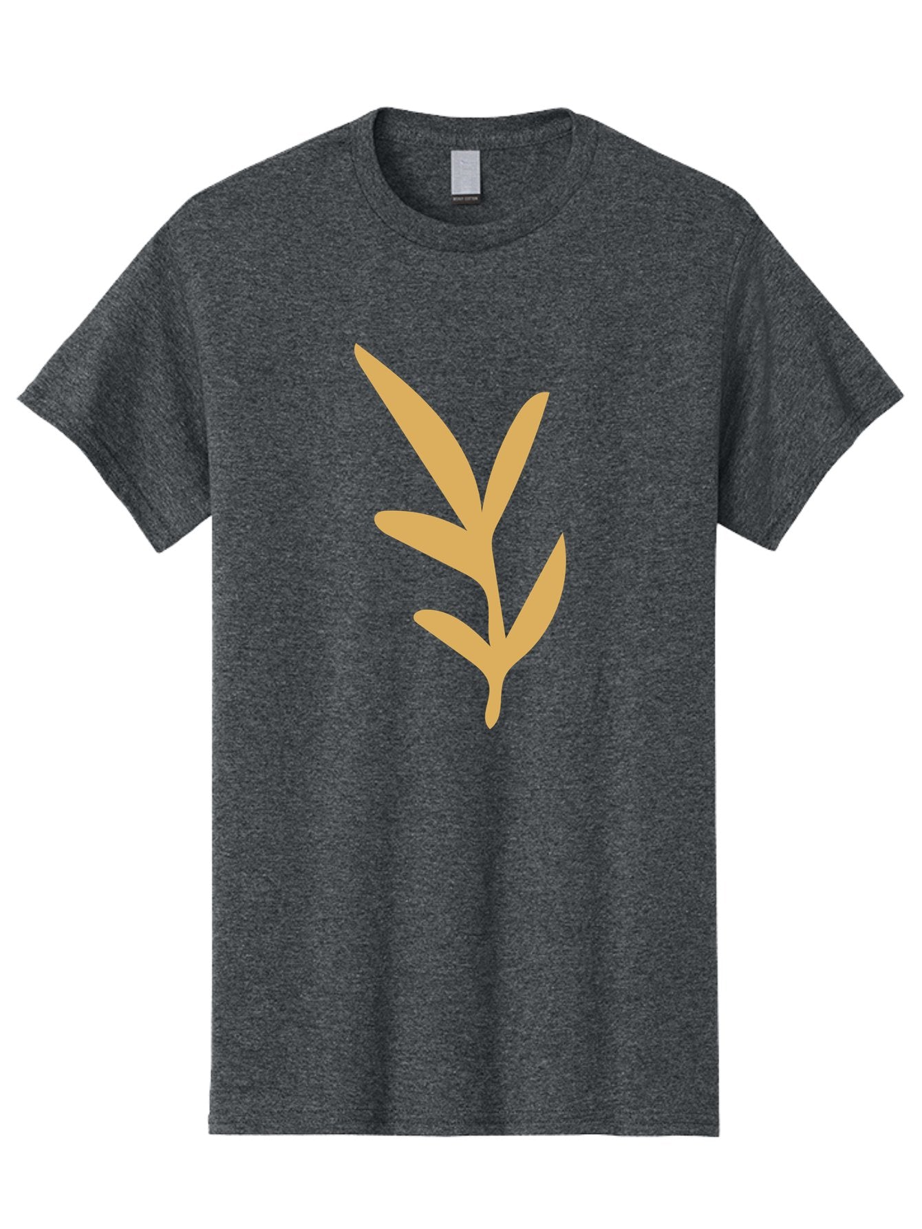 Sprout Men'S Graphic Tee, 100% Cotton, Comfortable Casual Summer Wear, Machine Washable, Sprouting Plant, Growing Leaves, Botanical Illustration, Simple Design, Minimalist Art, Abstract Foliage, Orange Silhouette Aae054 5