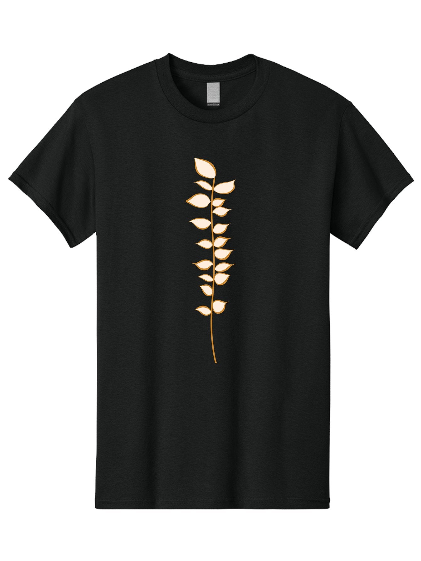 Stem-With-Leaves Men'S Graphic Tee, 100% Cotton, Comfortable Casual Summer Wear, Machine Washable, Stem With Leaves, Minimalist Design, Simple Graphics, Botanical Illustration, Leafy Stem, Digital Art, Modern Graphic Design Aae055 10