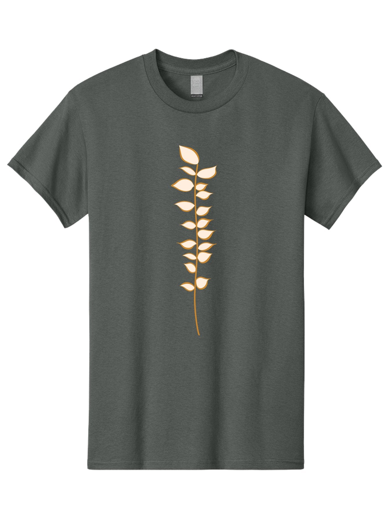 Stem-With-Leaves Men'S Graphic Tee, 100% Cotton, Comfortable Casual Summer Wear, Machine Washable, Stem With Leaves, Minimalist Design, Simple Graphics, Botanical Illustration, Leafy Stem, Digital Art, Modern Graphic Design Aae055 8