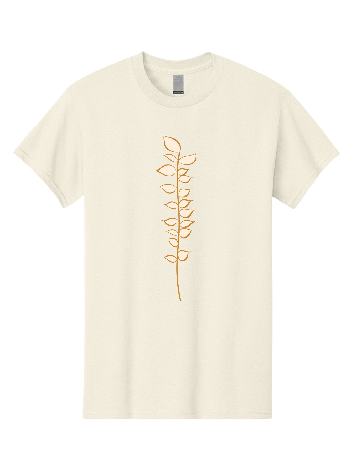 Stem-With-Leaves Men'S Graphic Tee, 100% Cotton, Comfortable Casual Summer Wear, Machine Washable, Stem With Leaves, Minimalist Design, Simple Graphics, Botanical Illustration, Leafy Stem, Digital Art, Modern Graphic Design Aae055 14