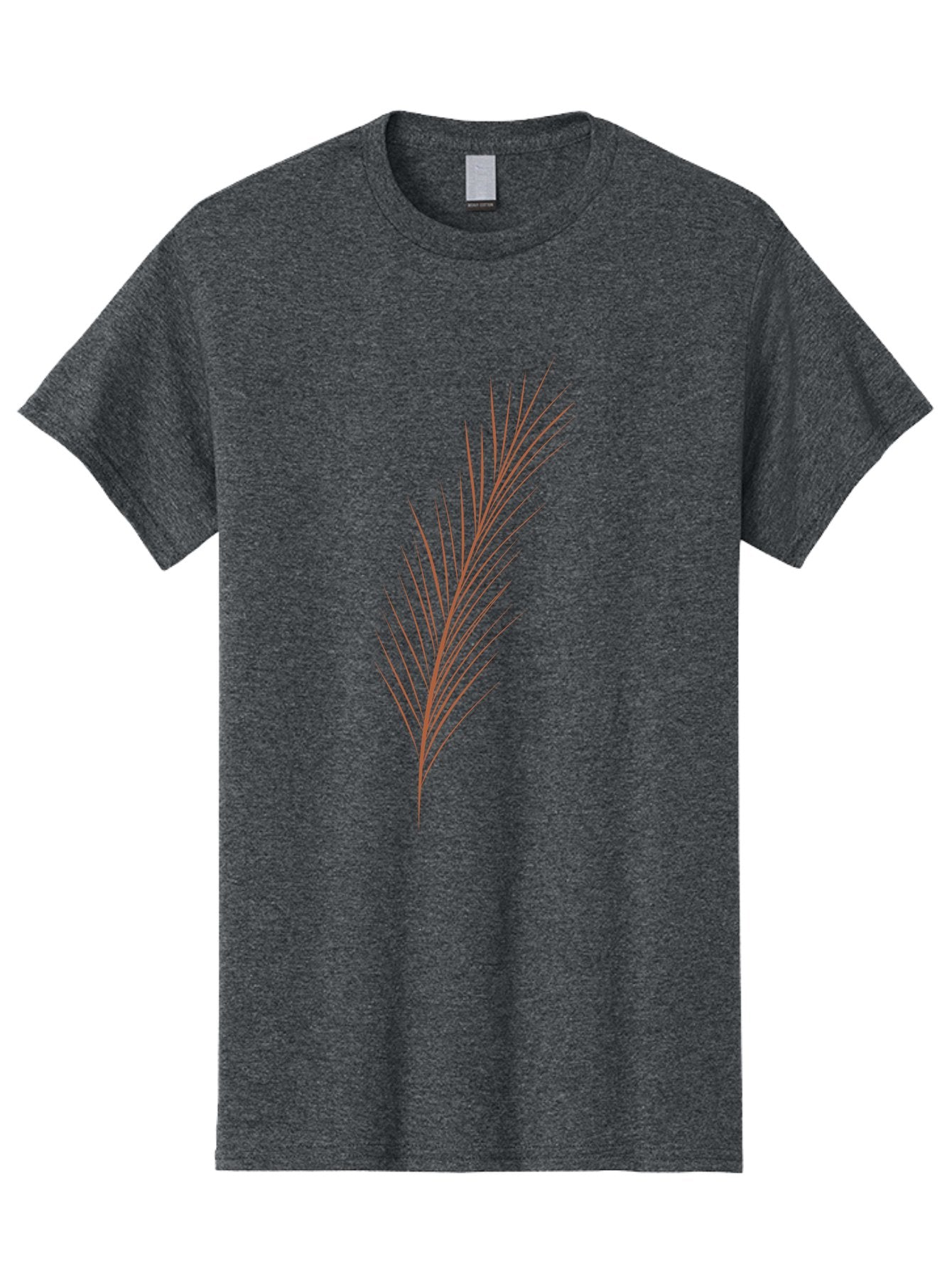 Stylized-Feather Men'S Graphic Tee, 100% Cotton, Comfortable Casual Summer Wear, Machine Washable, Red Twig, Thin Branches, Minimalist Design, Simple Shapes, Abstract Art, Digital Illustration, Modern Graphics Aae056 3