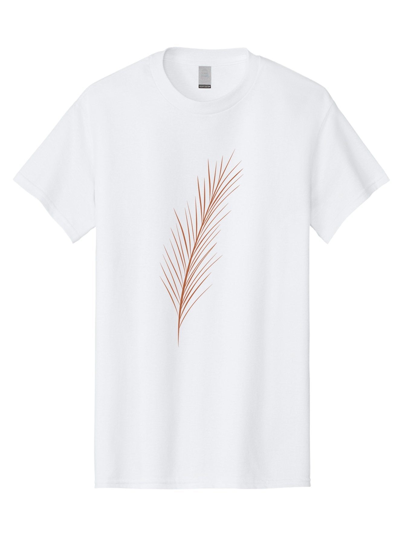 Stylized-Feather Men'S Graphic Tee, 100% Cotton, Comfortable Casual Summer Wear, Machine Washable, Red Twig, Thin Branches, Minimalist Design, Simple Shapes, Abstract Art, Digital Illustration, Modern Graphics Aae056 5