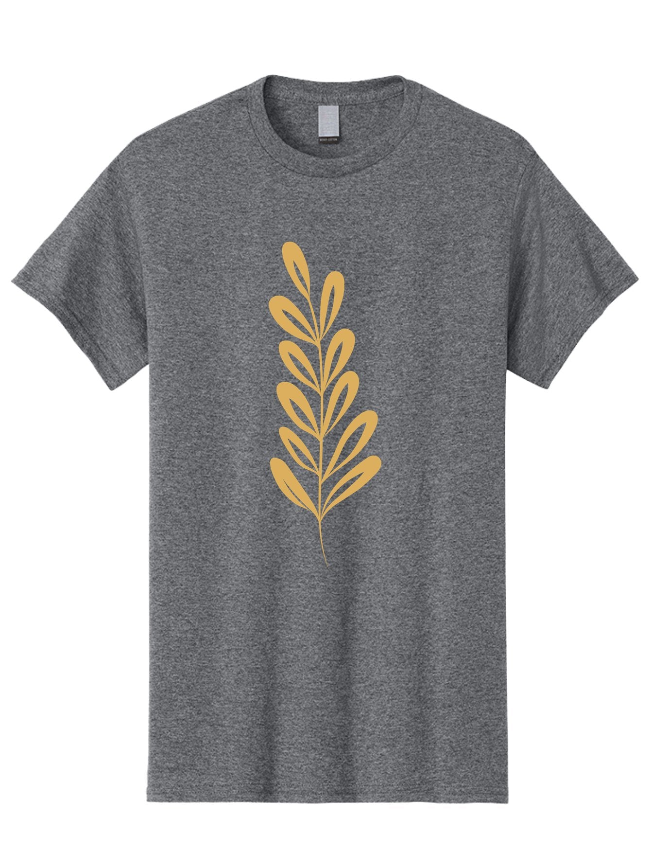 Tan-Branch Men'S Graphic Tee, 100% Cotton, Comfortable Casual Summer Wear, Machine Washable, Tan Leaf, Minimalist Design, Simple Graphics, Leaf Illustration, Foliage, Nature-Inspired, Botanical Art, Graphic Element, Abstract Leaf Aae057 10