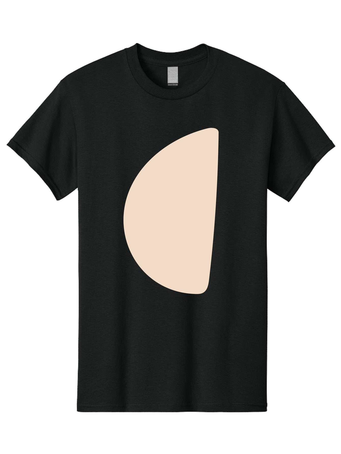 Tan-Semicircle Men'S Graphic Tee, 100% Cotton, Comfortable Casual Summer Wear, Machine Washable, Pale Pink Semicircle, Minimalist Design, Simple Shape, Abstract Art, Modern Graphic, Soft Colors, Geometric Form Aae058 11
