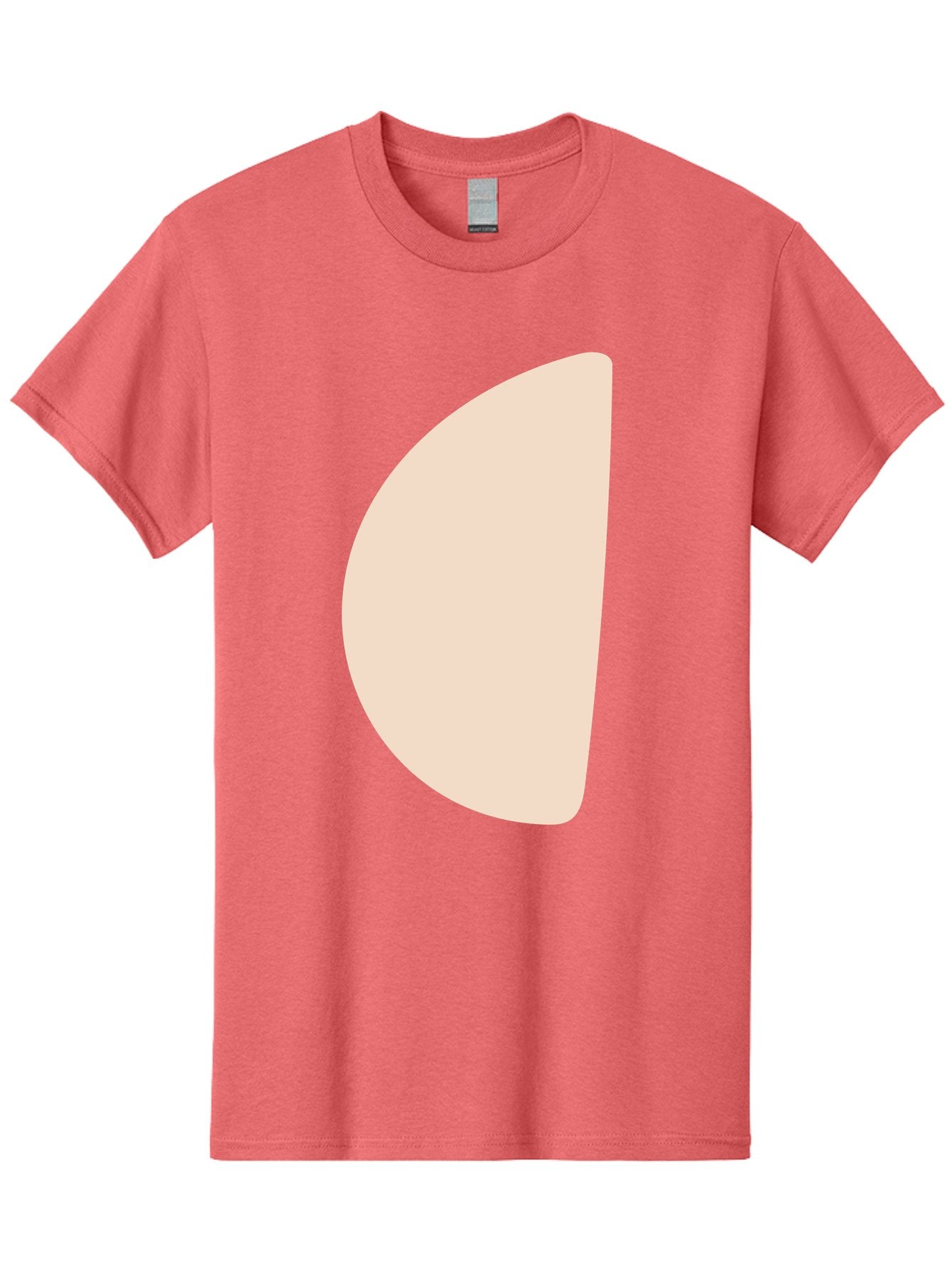 Tan-Semicircle Men'S Graphic Tee, 100% Cotton, Comfortable Casual Summer Wear, Machine Washable, Pale Pink Semicircle, Minimalist Design, Simple Shape, Abstract Art, Modern Graphic, Soft Colors, Geometric Form Aae058 9