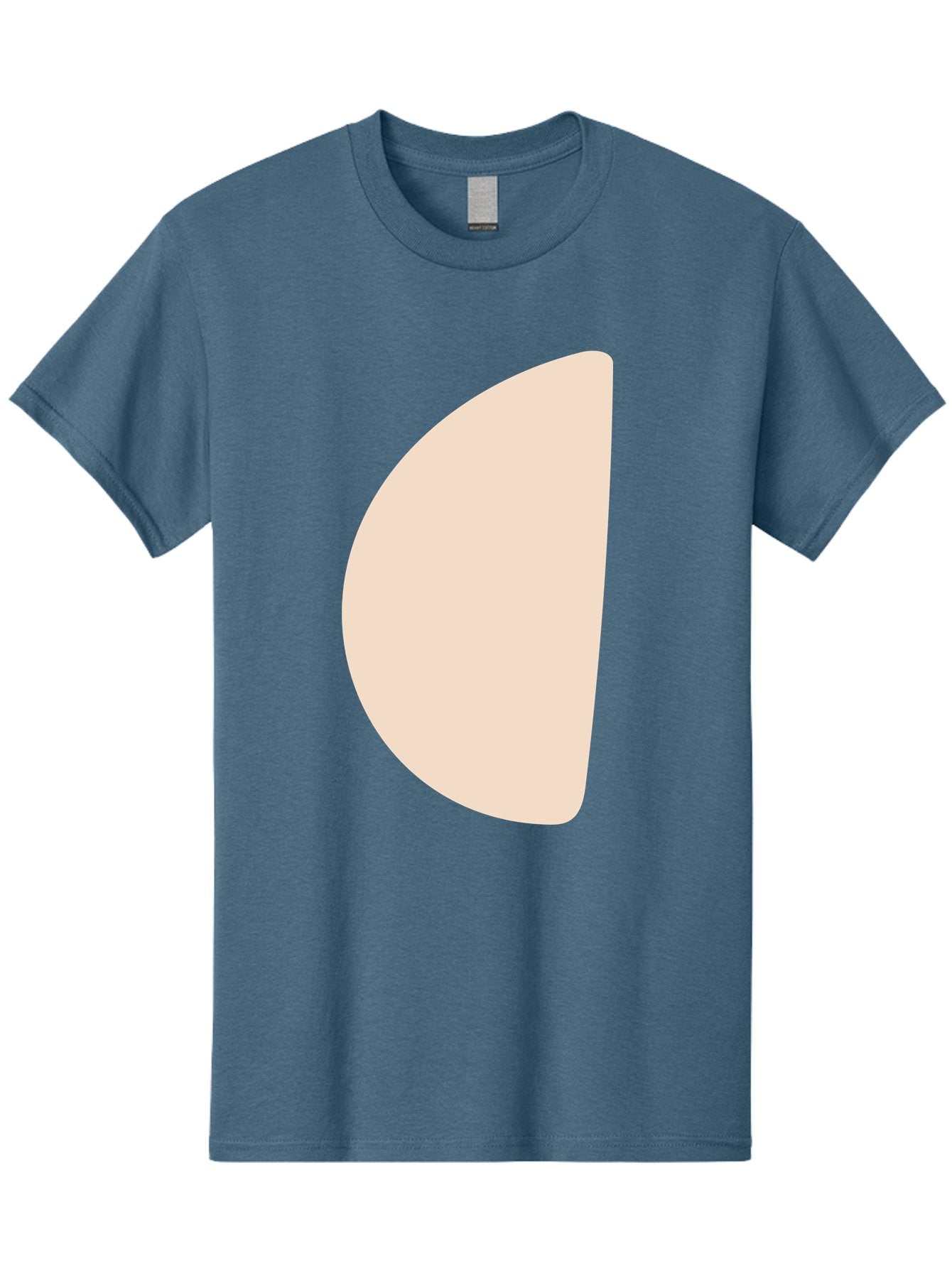 Tan-Semicircle Men'S Graphic Tee, 100% Cotton, Comfortable Casual Summer Wear, Machine Washable, Pale Pink Semicircle, Minimalist Design, Simple Shape, Abstract Art, Modern Graphic, Soft Colors, Geometric Form Aae058 6