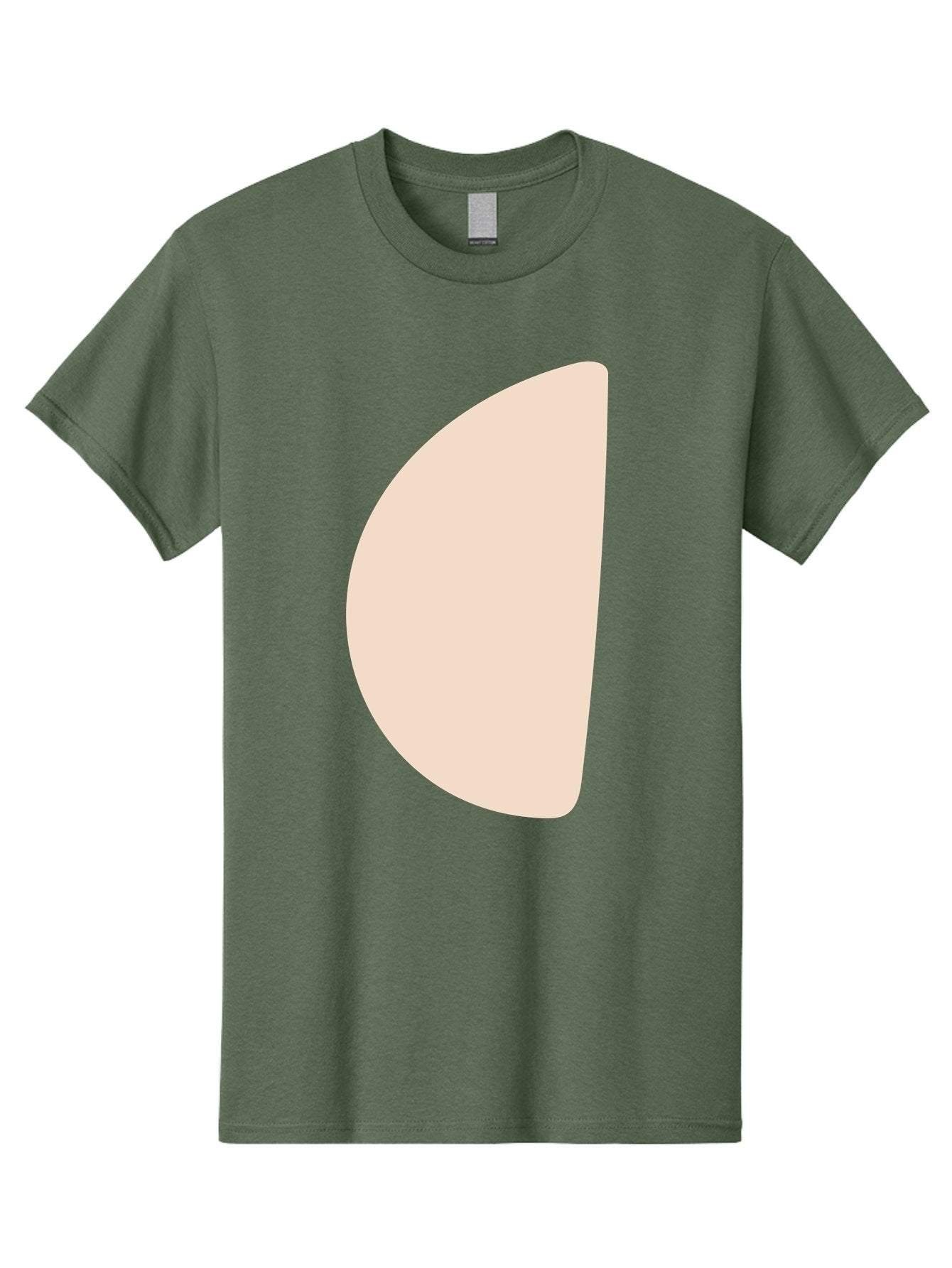 Tan-Semicircle Men'S Graphic Tee, 100% Cotton, Comfortable Casual Summer Wear, Machine Washable, Pale Pink Semicircle, Minimalist Design, Simple Shape, Abstract Art, Modern Graphic, Soft Colors, Geometric Form Aae058 14