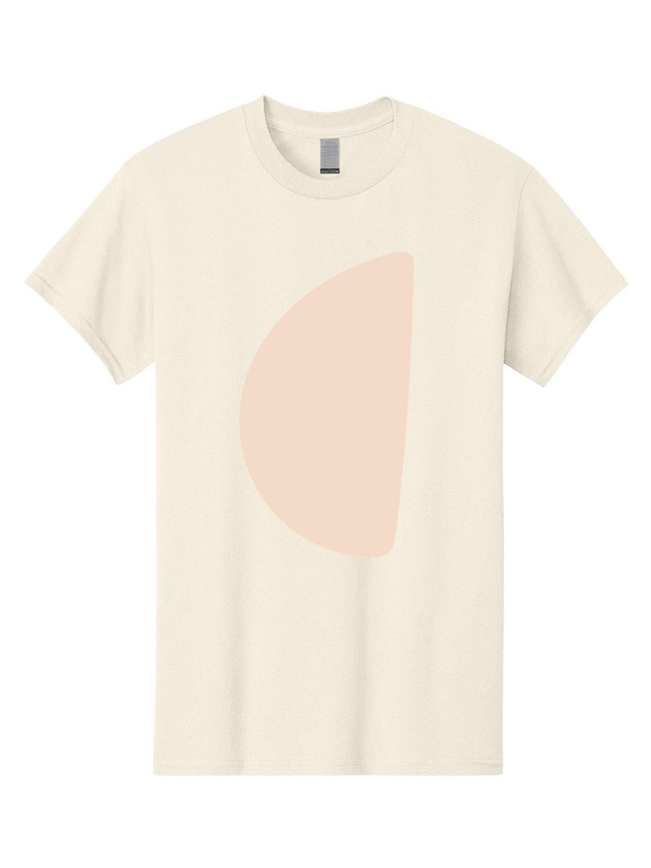 Tan-Semicircle Men'S Graphic Tee, 100% Cotton, Comfortable Casual Summer Wear, Machine Washable, Pale Pink Semicircle, Minimalist Design, Simple Shape, Abstract Art, Modern Graphic, Soft Colors, Geometric Form Aae058 8