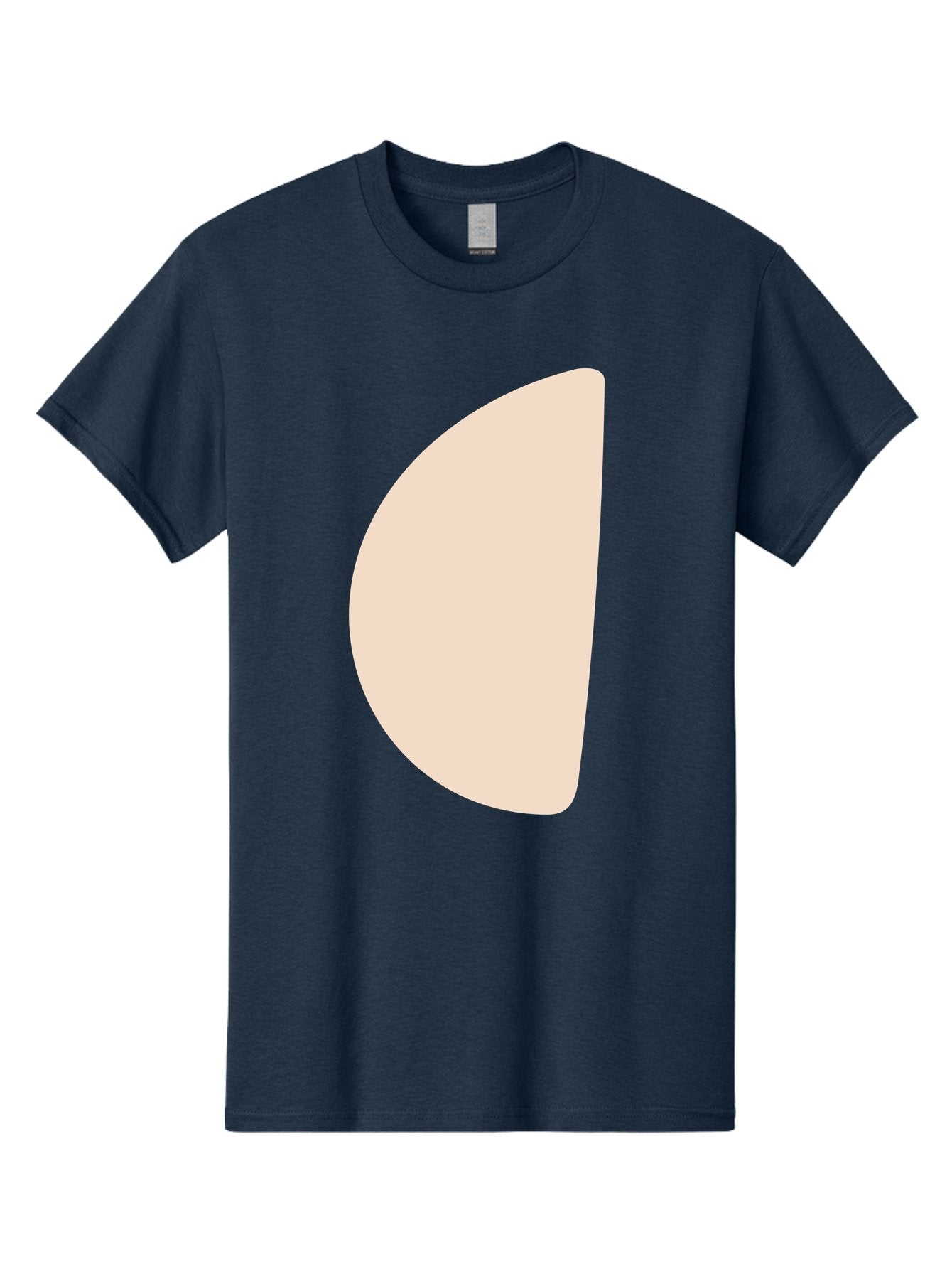 Tan-Semicircle Men'S Graphic Tee, 100% Cotton, Comfortable Casual Summer Wear, Machine Washable, Pale Pink Semicircle, Minimalist Design, Simple Shape, Abstract Art, Modern Graphic, Soft Colors, Geometric Form Aae058 10