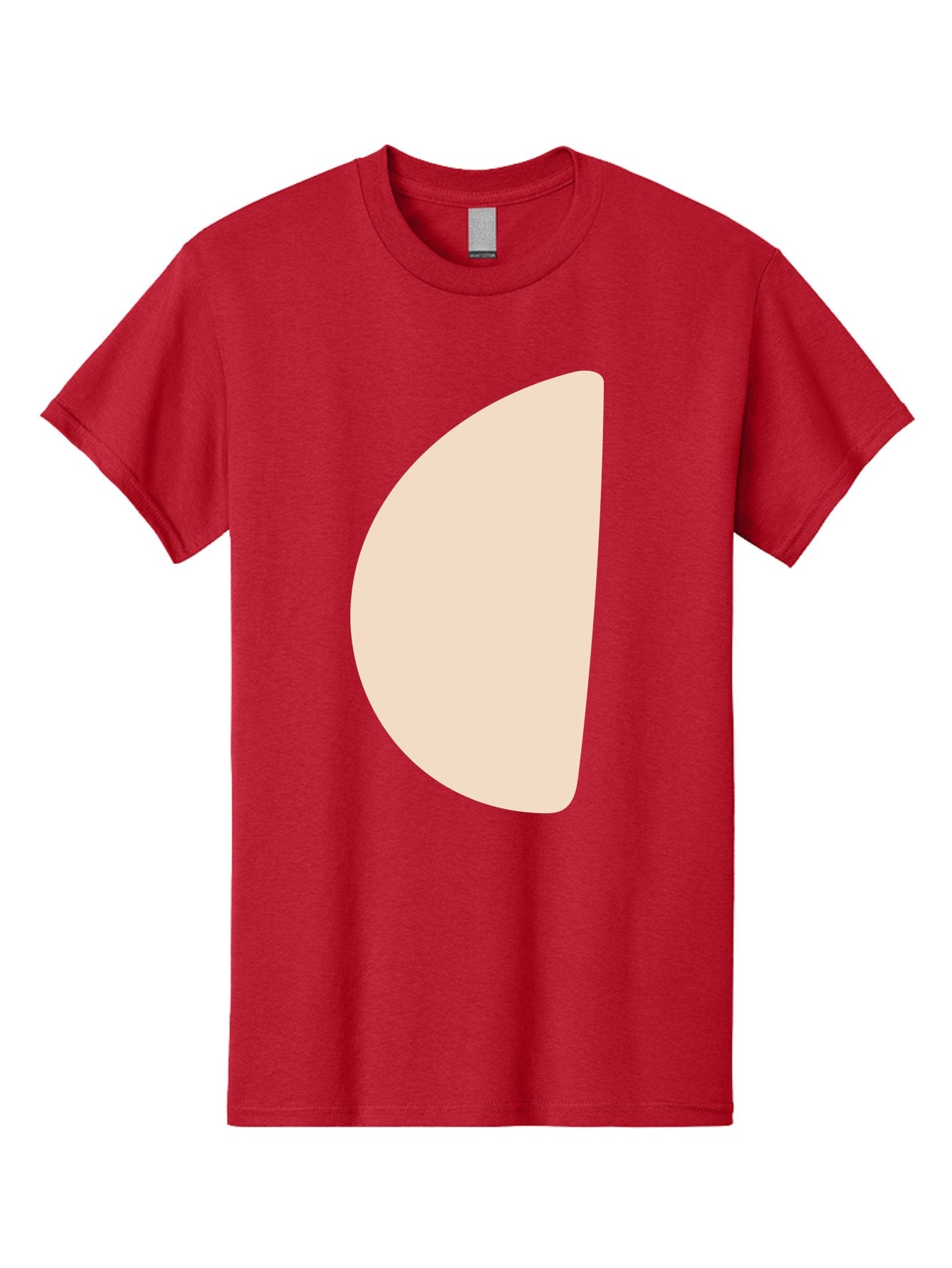 Tan-Semicircle Men'S Graphic Tee, 100% Cotton, Comfortable Casual Summer Wear, Machine Washable, Pale Pink Semicircle, Minimalist Design, Simple Shape, Abstract Art, Modern Graphic, Soft Colors, Geometric Form Aae058 12