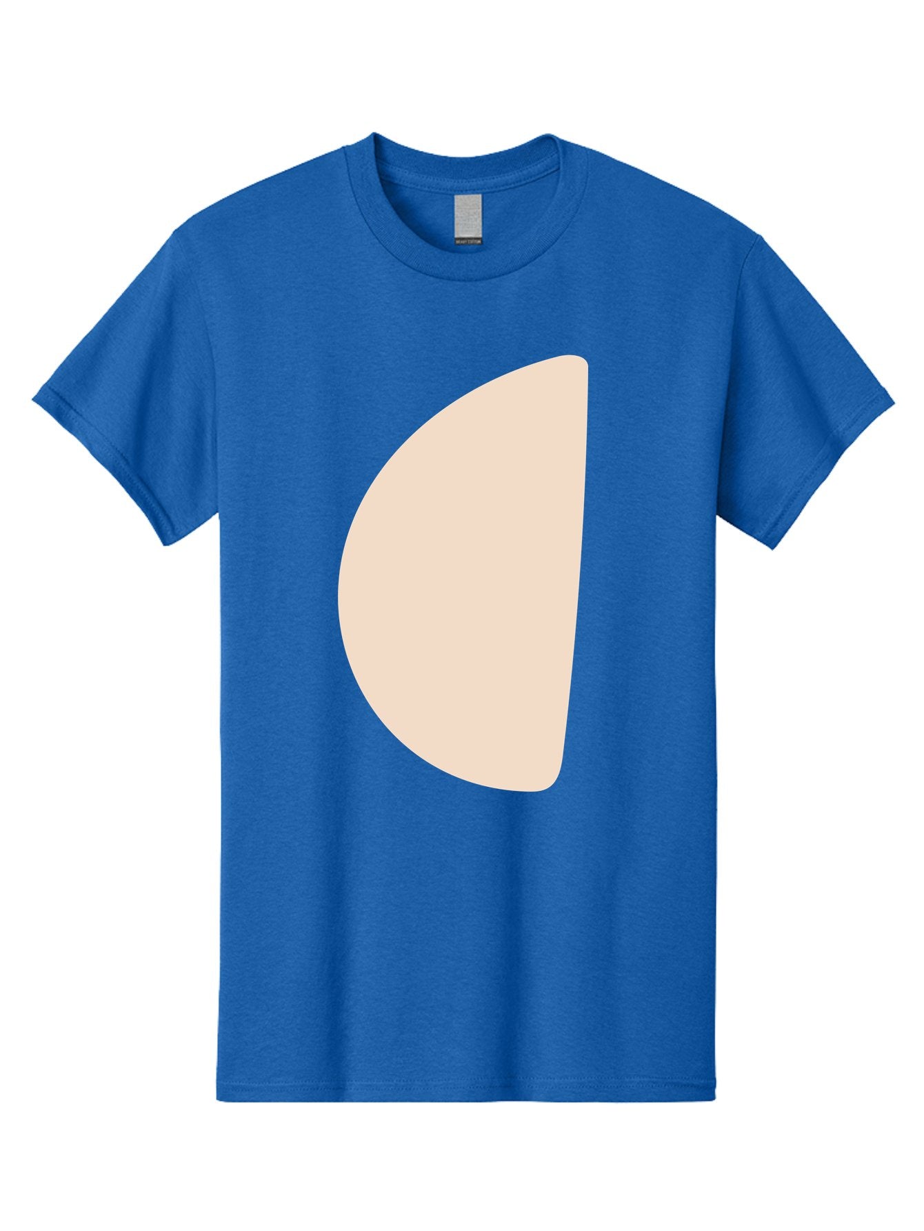 Tan-Semicircle Men'S Graphic Tee, 100% Cotton, Comfortable Casual Summer Wear, Machine Washable, Pale Pink Semicircle, Minimalist Design, Simple Shape, Abstract Art, Modern Graphic, Soft Colors, Geometric Form Aae058