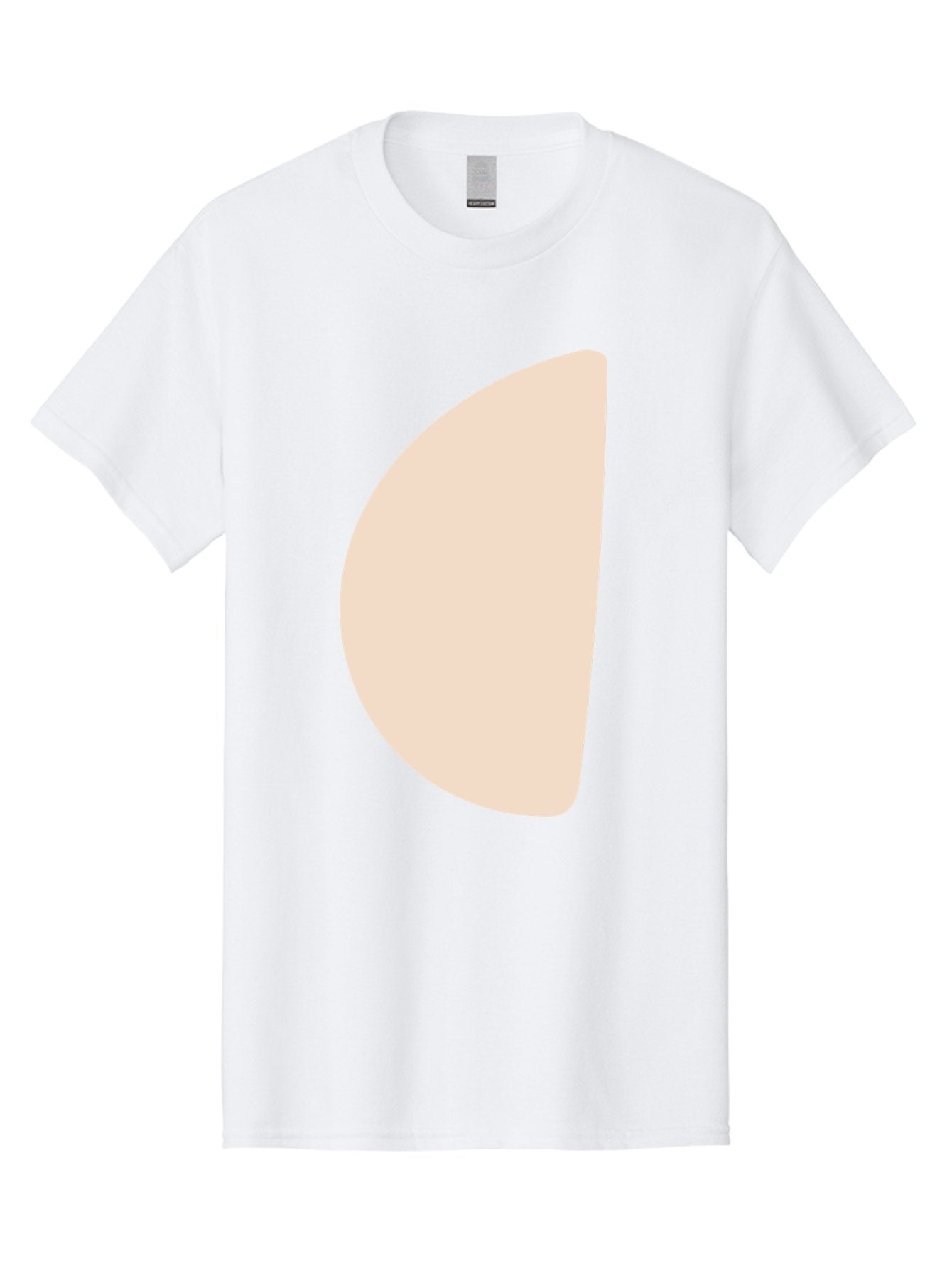 Tan-Semicircle Men'S Graphic Tee, 100% Cotton, Comfortable Casual Summer Wear, Machine Washable, Pale Pink Semicircle, Minimalist Design, Simple Shape, Abstract Art, Modern Graphic, Soft Colors, Geometric Form Aae058 5