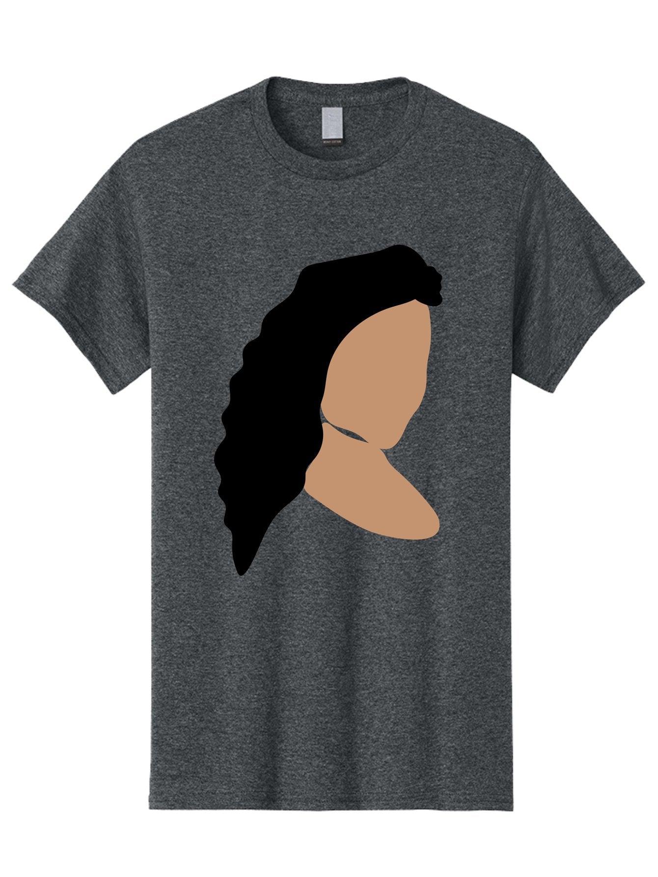 Woman-With-Faceless-Profile Men'S Graphic Tee, 100% Cotton, Comfortable Casual Summer Wear, Machine Washable, Woman With Long Hair, Female Profile, Abstract Portrait, Minimalist Design, Modern Art, Digital Illustration, Simple Shapes, Aae071 6