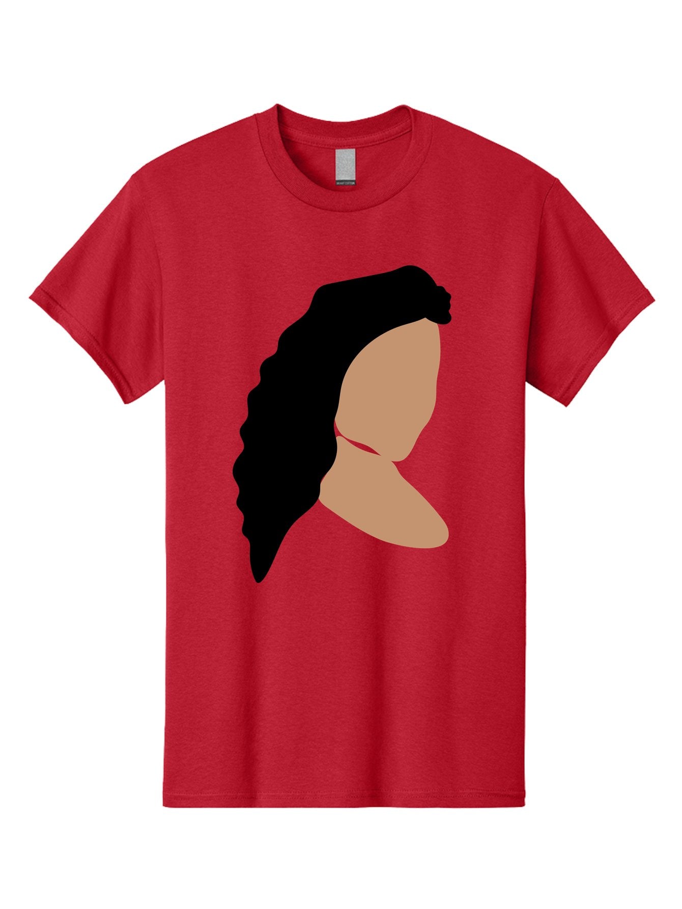 Woman-With-Faceless-Profile Men'S Graphic Tee, 100% Cotton, Comfortable Casual Summer Wear, Machine Washable, Woman With Long Hair, Female Profile, Abstract Portrait, Minimalist Design, Modern Art, Digital Illustration, Simple Shapes, Aae071 3