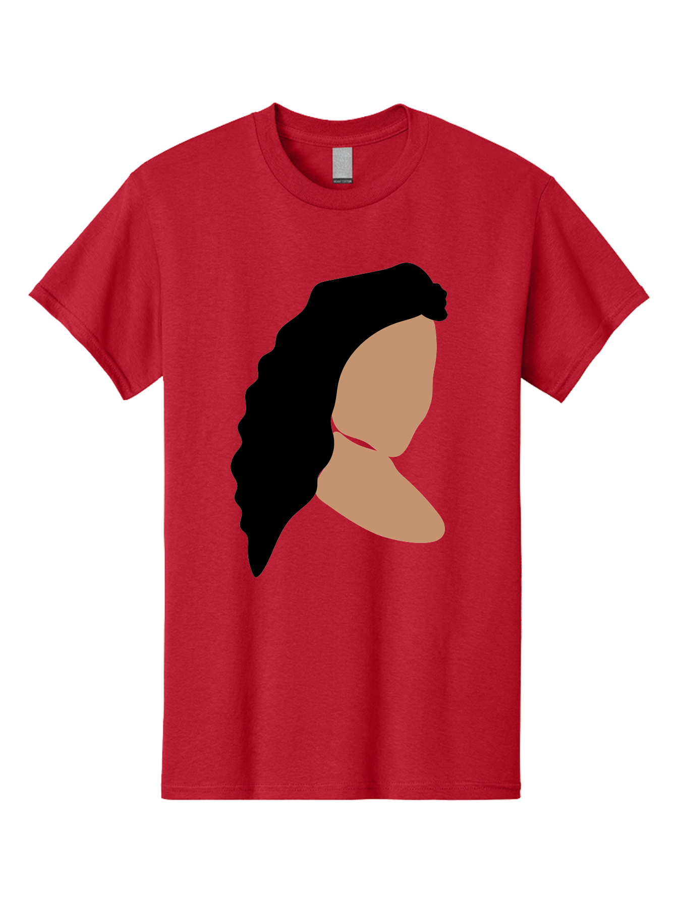Woman-With-Faceless-Profile Men'S Graphic Tee, 100% Cotton, Comfortable Casual Summer Wear, Machine Washable, Woman With Long Hair, Female Profile, Abstract Portrait, Minimalist Design, Modern Art, Digital Illustration, Simple Shapes, Aae071 17
