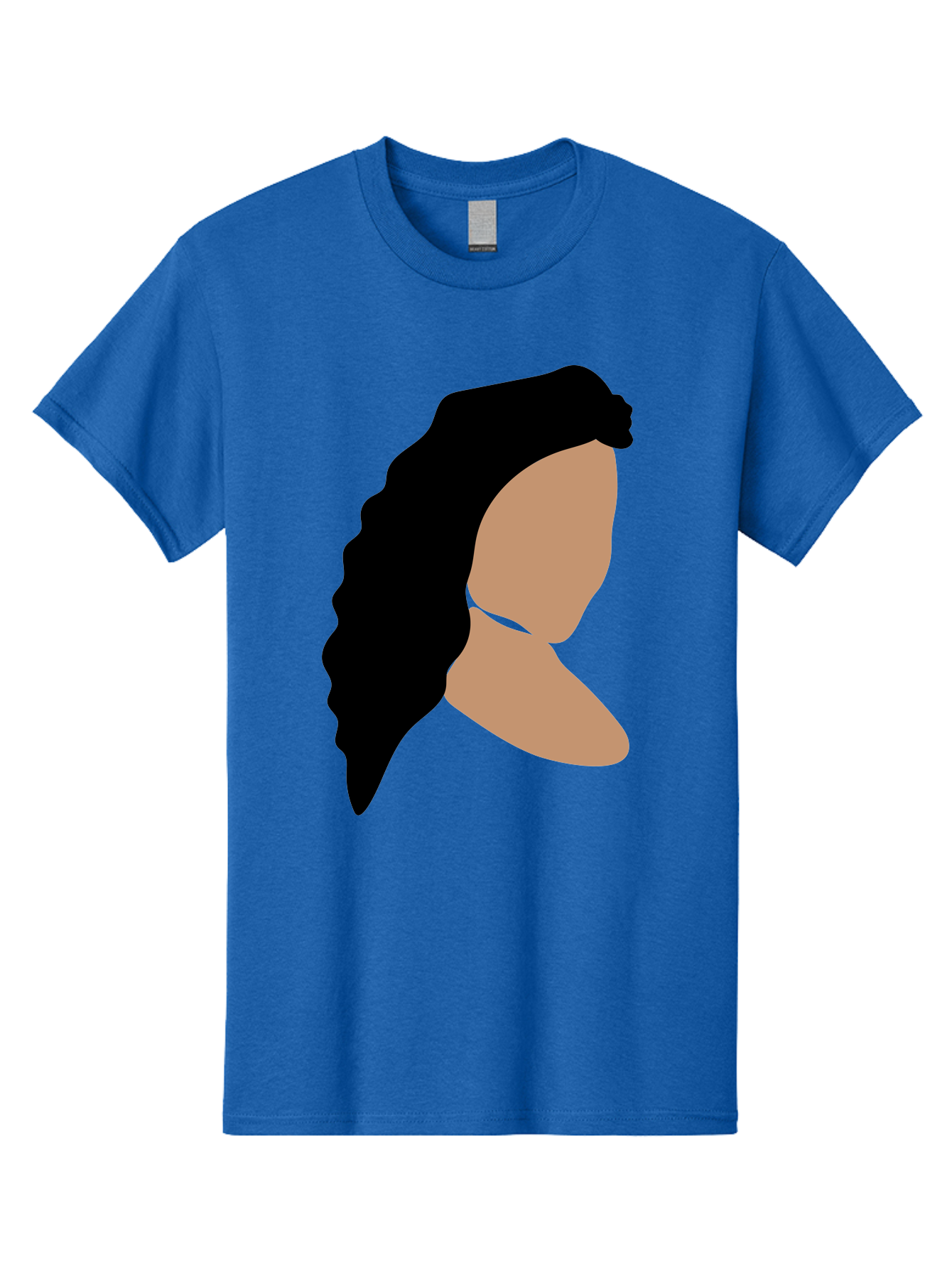 Woman-With-Faceless-Profile Men'S Graphic Tee, 100% Cotton, Comfortable Casual Summer Wear, Machine Washable, Woman With Long Hair, Female Profile, Abstract Portrait, Minimalist Design, Modern Art, Digital Illustration, Simple Shapes, Aae071 29