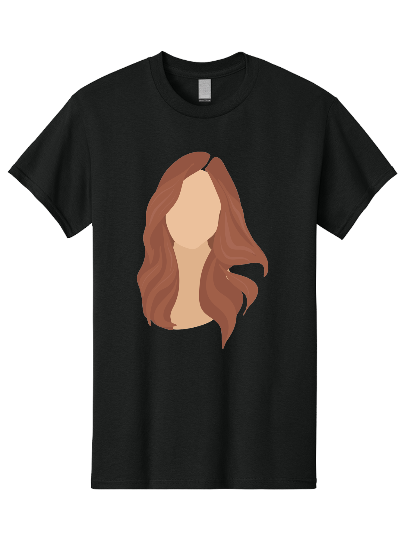 Woman-With-Long-Hair-2 Men'S Graphic Tee, 100% Cotton, Comfortable Casual Summer Wear, Machine Washable, Long Wavy Hair, Brunette Woman, Faceless Portrait, Hair Texture, Wavy Locks, Beauty Illustration, Hairstyle Inspiration, Hair Care Aae080 27