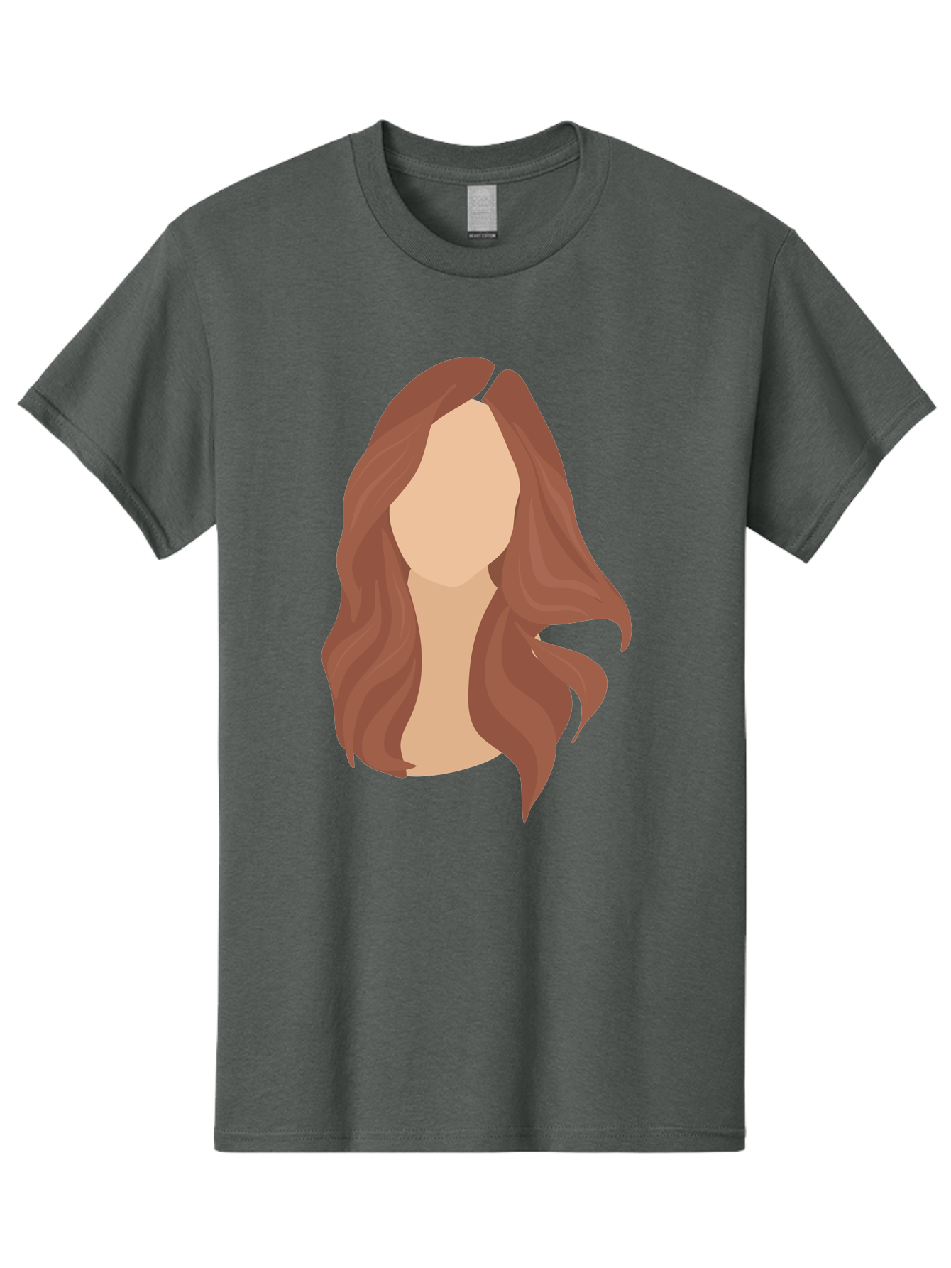 Woman-With-Long-Hair-2 Men'S Graphic Tee, 100% Cotton, Comfortable Casual Summer Wear, Machine Washable, Long Wavy Hair, Brunette Woman, Faceless Portrait, Hair Texture, Wavy Locks, Beauty Illustration, Hairstyle Inspiration, Hair Care Aae080 25