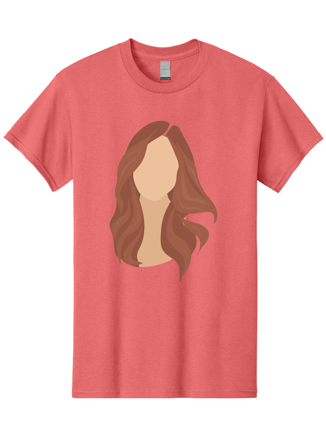 Woman-With-Long-Hair-2 Men'S Graphic Tee, 100% Cotton, Comfortable Casual Summer Wear, Machine Washable, Long Wavy Hair, Brunette Woman, Faceless Portrait, Hair Texture, Wavy Locks, Beauty Illustration, Hairstyle Inspiration, Hair Care Aae080 7