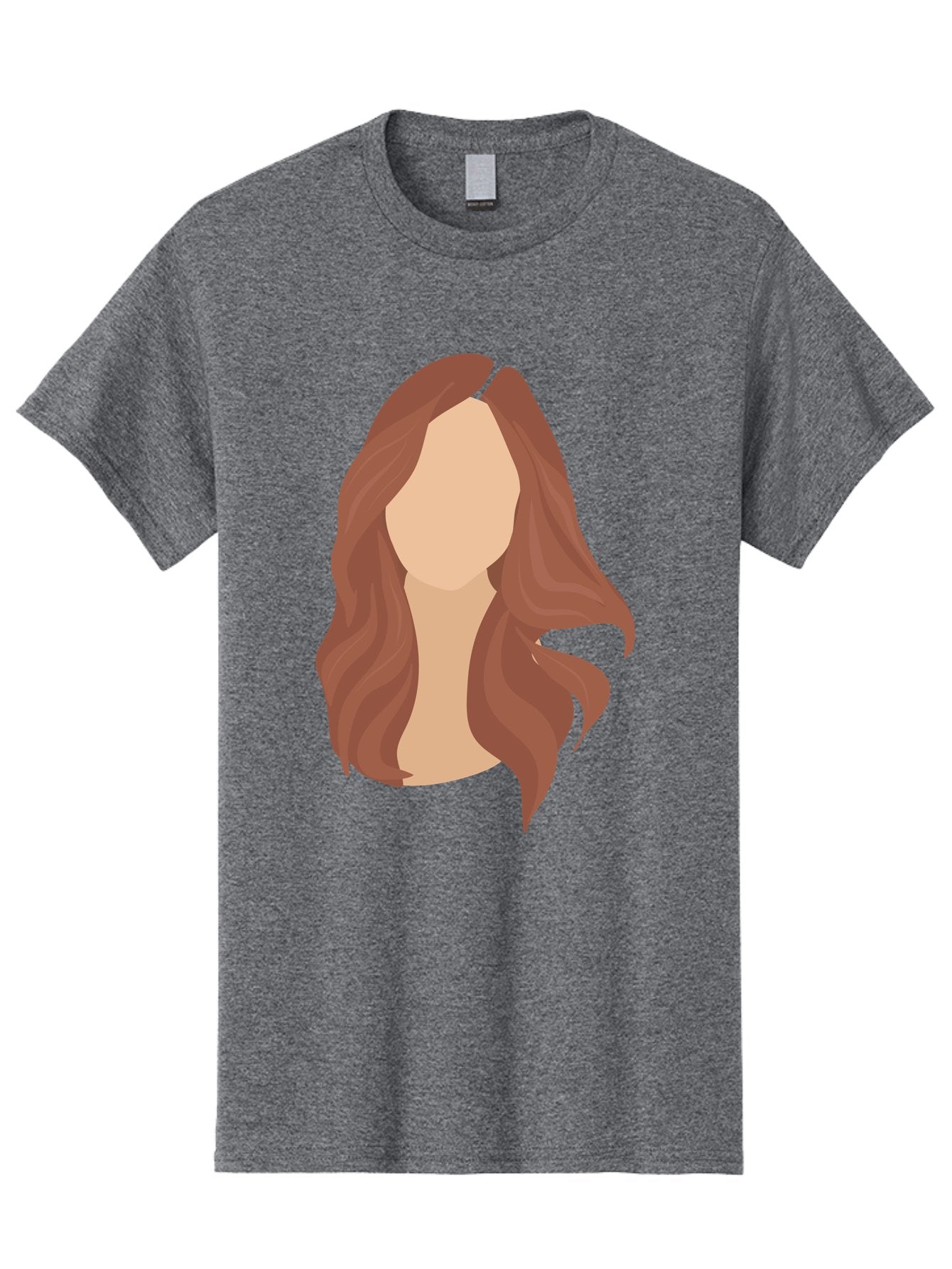Woman-With-Long-Hair-2 Men'S Graphic Tee, 100% Cotton, Comfortable Casual Summer Wear, Machine Washable, Long Wavy Hair, Brunette Woman, Faceless Portrait, Hair Texture, Wavy Locks, Beauty Illustration, Hairstyle Inspiration, Hair Care Aae080 9