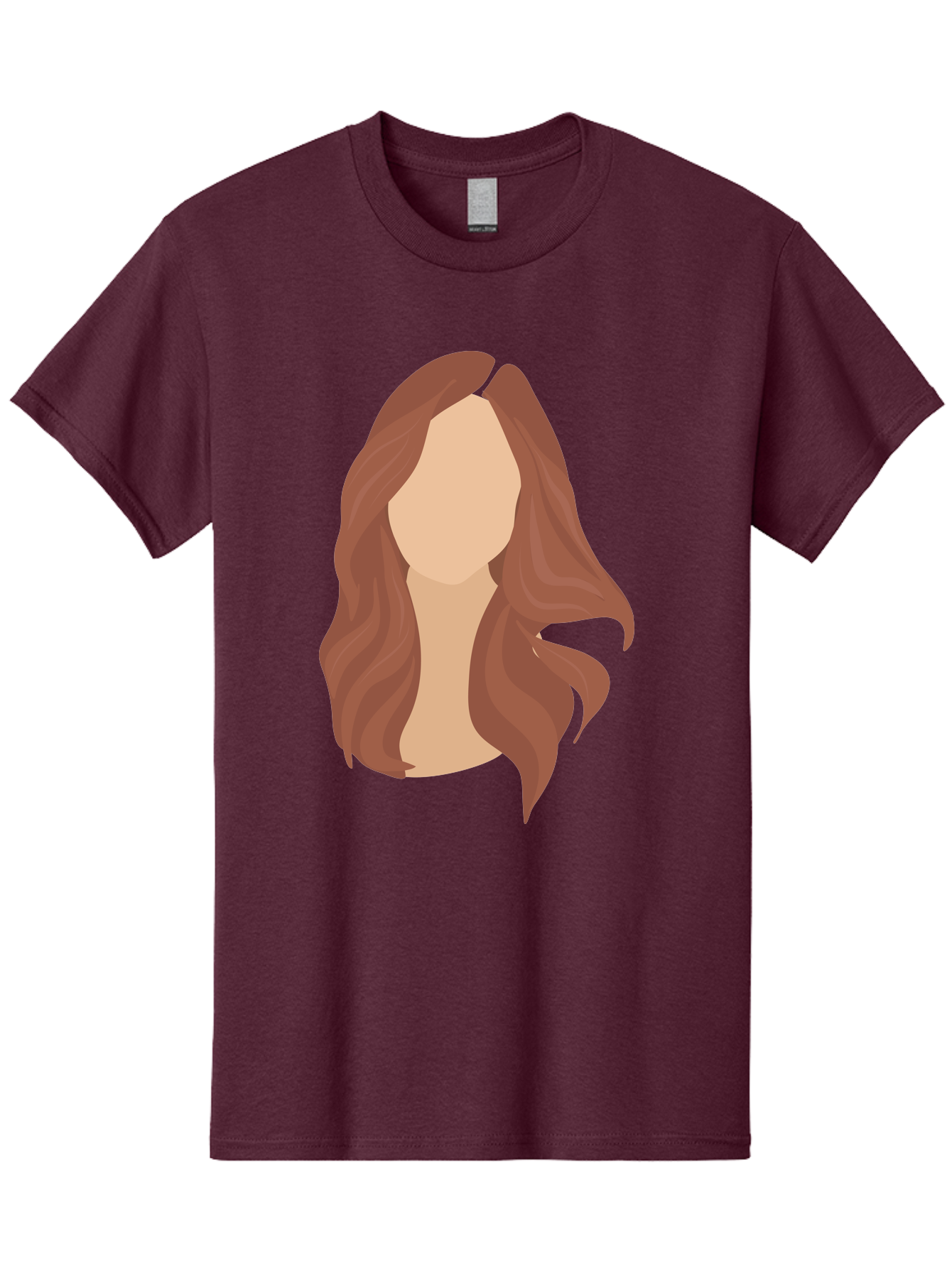 Woman-With-Long-Hair-2 Men'S Graphic Tee, 100% Cotton, Comfortable Casual Summer Wear, Machine Washable, Long Wavy Hair, Brunette Woman, Faceless Portrait, Hair Texture, Wavy Locks, Beauty Illustration, Hairstyle Inspiration, Hair Care Aae080 5