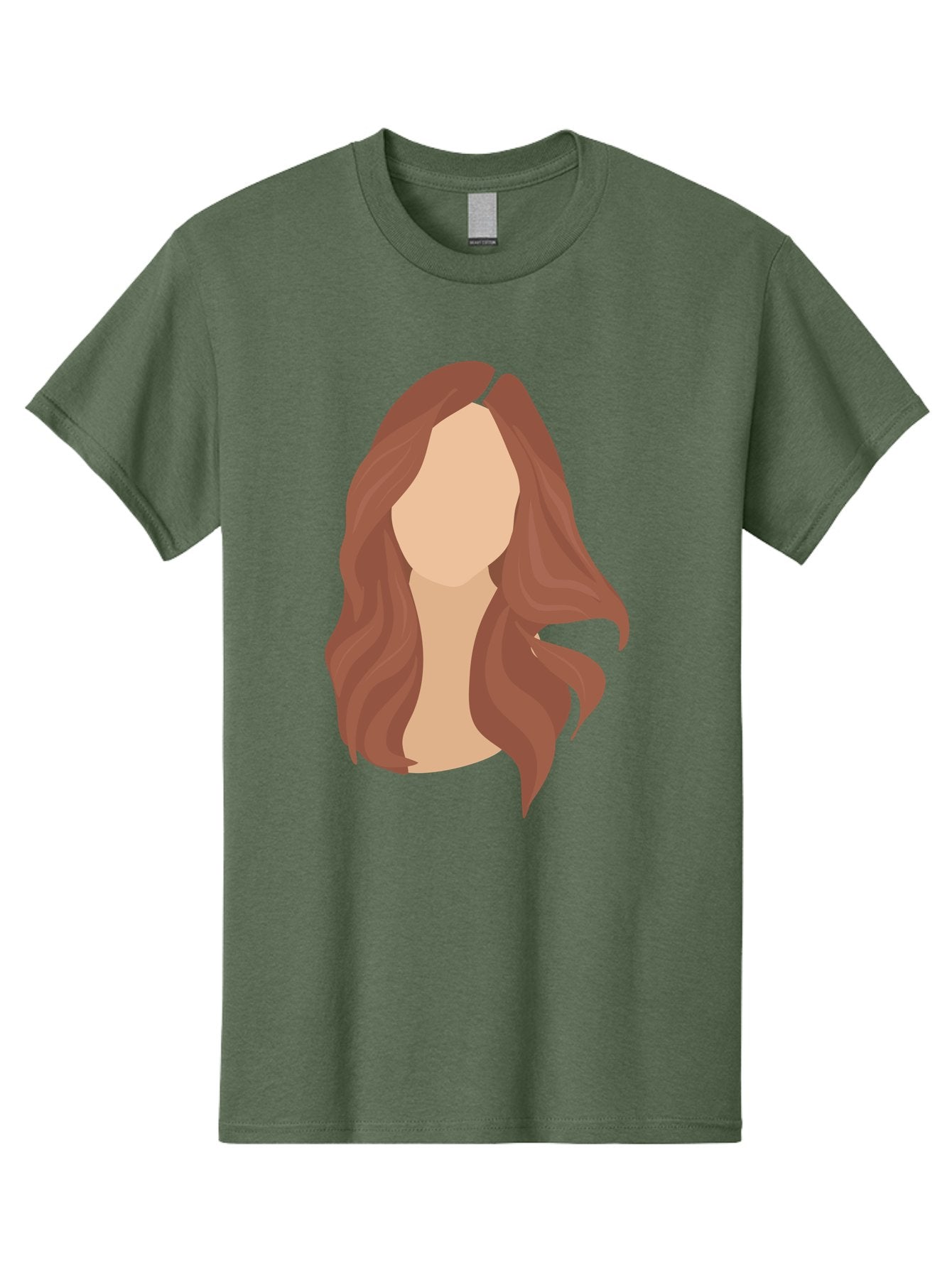 Woman-With-Long-Hair-2 Men'S Graphic Tee, 100% Cotton, Comfortable Casual Summer Wear, Machine Washable, Long Wavy Hair, Brunette Woman, Faceless Portrait, Hair Texture, Wavy Locks, Beauty Illustration, Hairstyle Inspiration, Hair Care Aae080