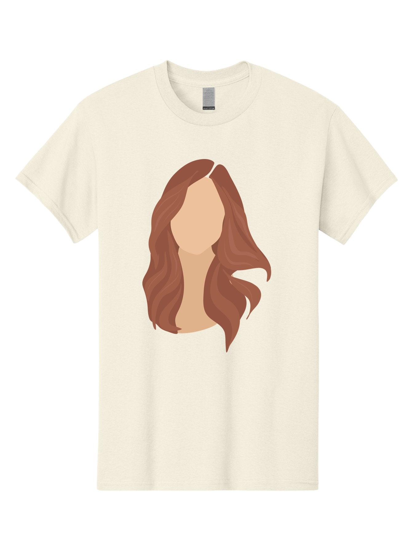 Woman-With-Long-Hair-2 Men'S Graphic Tee, 100% Cotton, Comfortable Casual Summer Wear, Machine Washable, Long Wavy Hair, Brunette Woman, Faceless Portrait, Hair Texture, Wavy Locks, Beauty Illustration, Hairstyle Inspiration, Hair Care Aae080 13