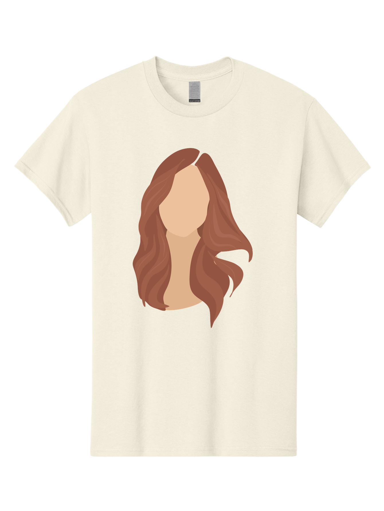 Woman-With-Long-Hair-2 Men'S Graphic Tee, 100% Cotton, Comfortable Casual Summer Wear, Machine Washable, Long Wavy Hair, Brunette Woman, Faceless Portrait, Hair Texture, Wavy Locks, Beauty Illustration, Hairstyle Inspiration, Hair Care Aae080 29