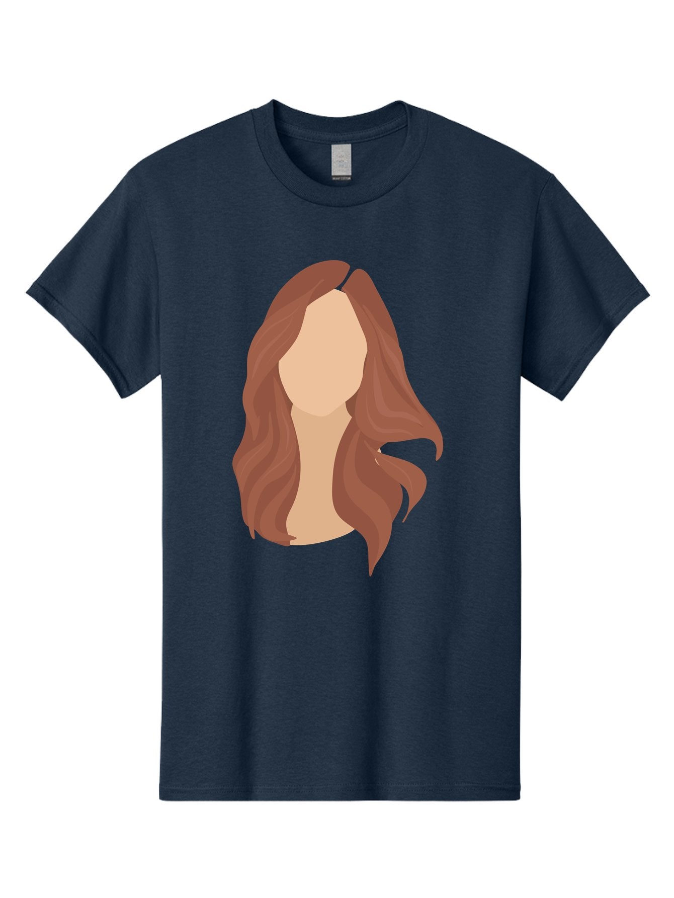 Woman-With-Long-Hair-2 Men'S Graphic Tee, 100% Cotton, Comfortable Casual Summer Wear, Machine Washable, Long Wavy Hair, Brunette Woman, Faceless Portrait, Hair Texture, Wavy Locks, Beauty Illustration, Hairstyle Inspiration, Hair Care Aae080 3