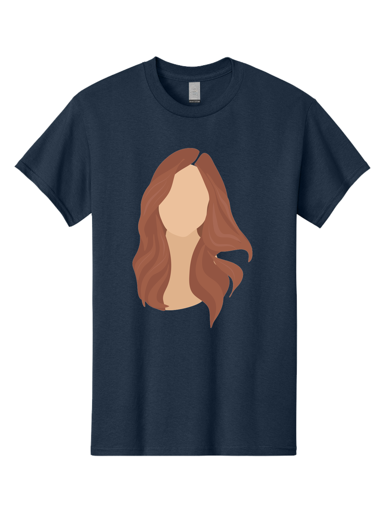 Woman-With-Long-Hair-2 Men'S Graphic Tee, 100% Cotton, Comfortable Casual Summer Wear, Machine Washable, Long Wavy Hair, Brunette Woman, Faceless Portrait, Hair Texture, Wavy Locks, Beauty Illustration, Hairstyle Inspiration, Hair Care Aae080 17