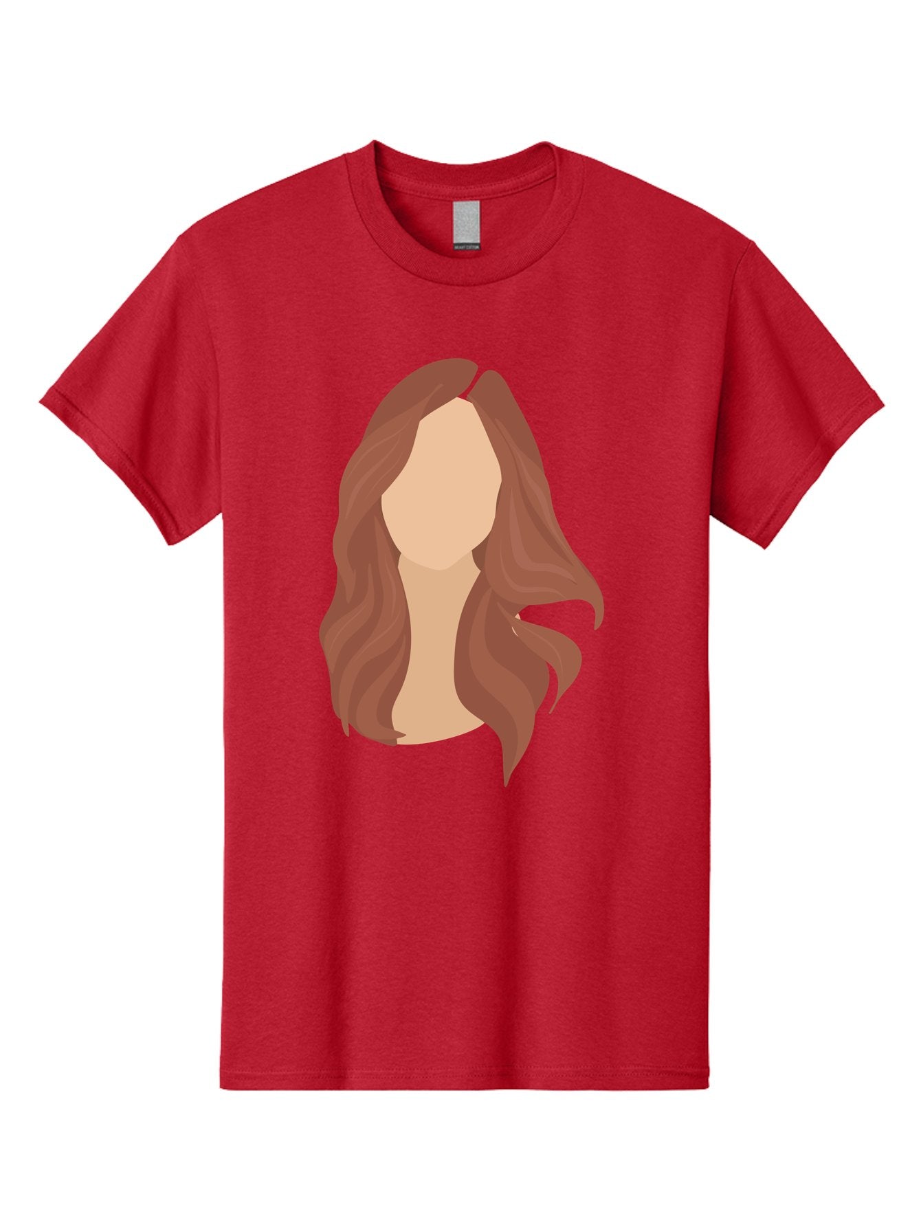 Woman-With-Long-Hair-2 Men'S Graphic Tee, 100% Cotton, Comfortable Casual Summer Wear, Machine Washable, Long Wavy Hair, Brunette Woman, Faceless Portrait, Hair Texture, Wavy Locks, Beauty Illustration, Hairstyle Inspiration, Hair Care Aae080 6
