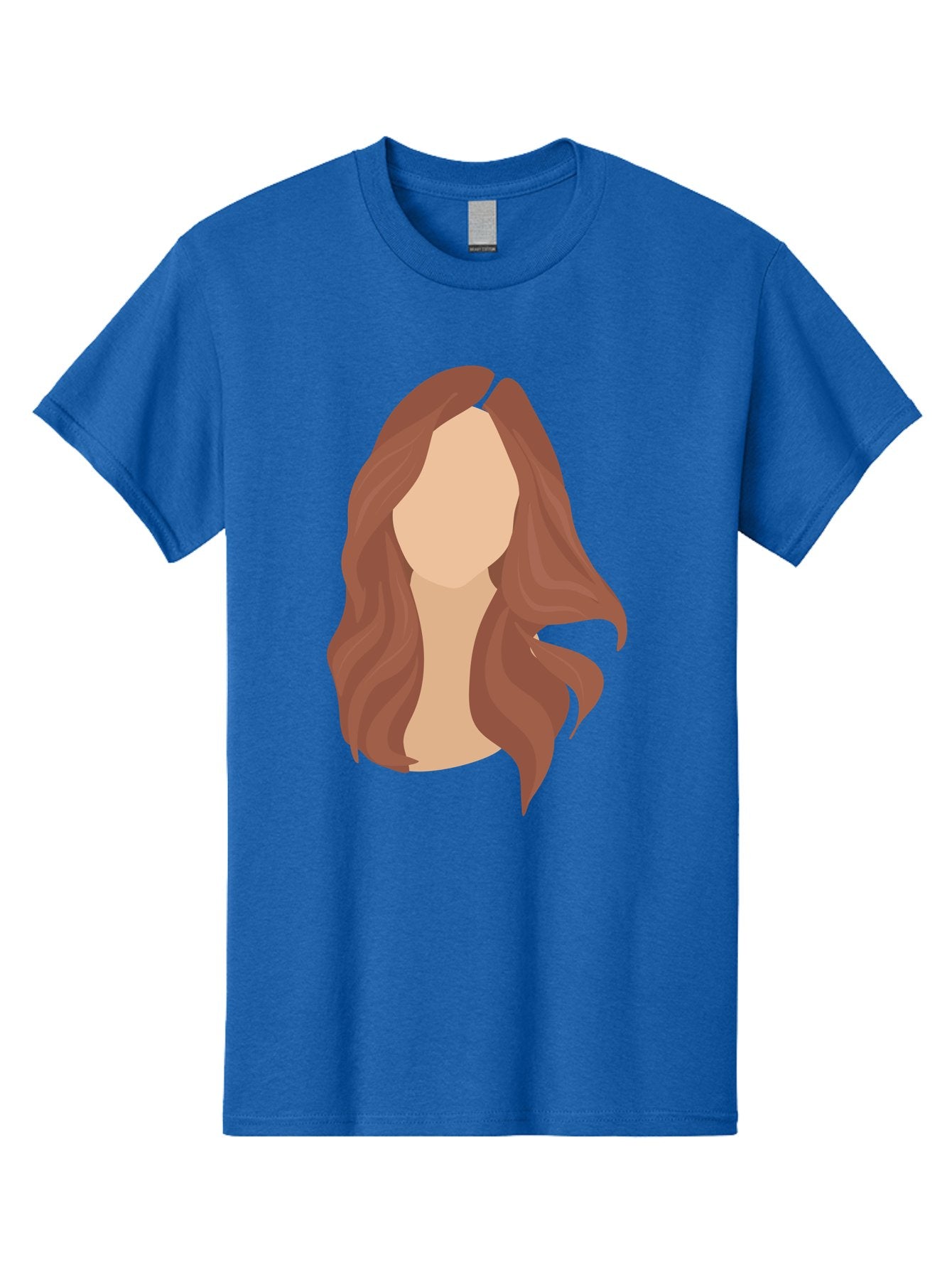 Woman-With-Long-Hair-2 Men'S Graphic Tee, 100% Cotton, Comfortable Casual Summer Wear, Machine Washable, Long Wavy Hair, Brunette Woman, Faceless Portrait, Hair Texture, Wavy Locks, Beauty Illustration, Hairstyle Inspiration, Hair Care Aae080 5