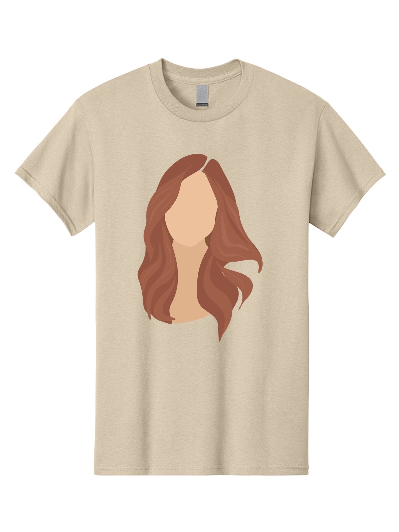 Woman-With-Long-Hair-2 Men'S Graphic Tee, 100% Cotton, Comfortable Casual Summer Wear, Machine Washable, Long Wavy Hair, Brunette Woman, Faceless Portrait, Hair Texture, Wavy Locks, Beauty Illustration, Hairstyle Inspiration, Hair Care Aae080 4