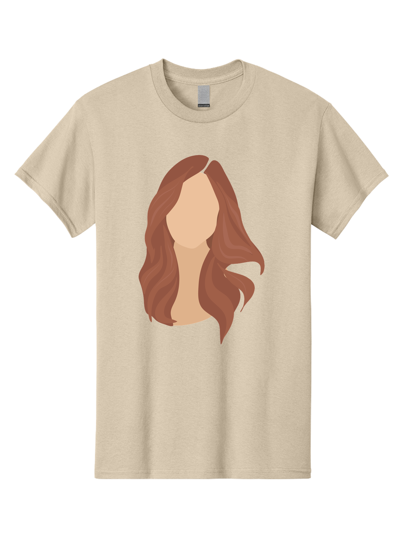 Woman-With-Long-Hair-2 Men'S Graphic Tee, 100% Cotton, Comfortable Casual Summer Wear, Machine Washable, Long Wavy Hair, Brunette Woman, Faceless Portrait, Hair Texture, Wavy Locks, Beauty Illustration, Hairstyle Inspiration, Hair Care Aae080 23
