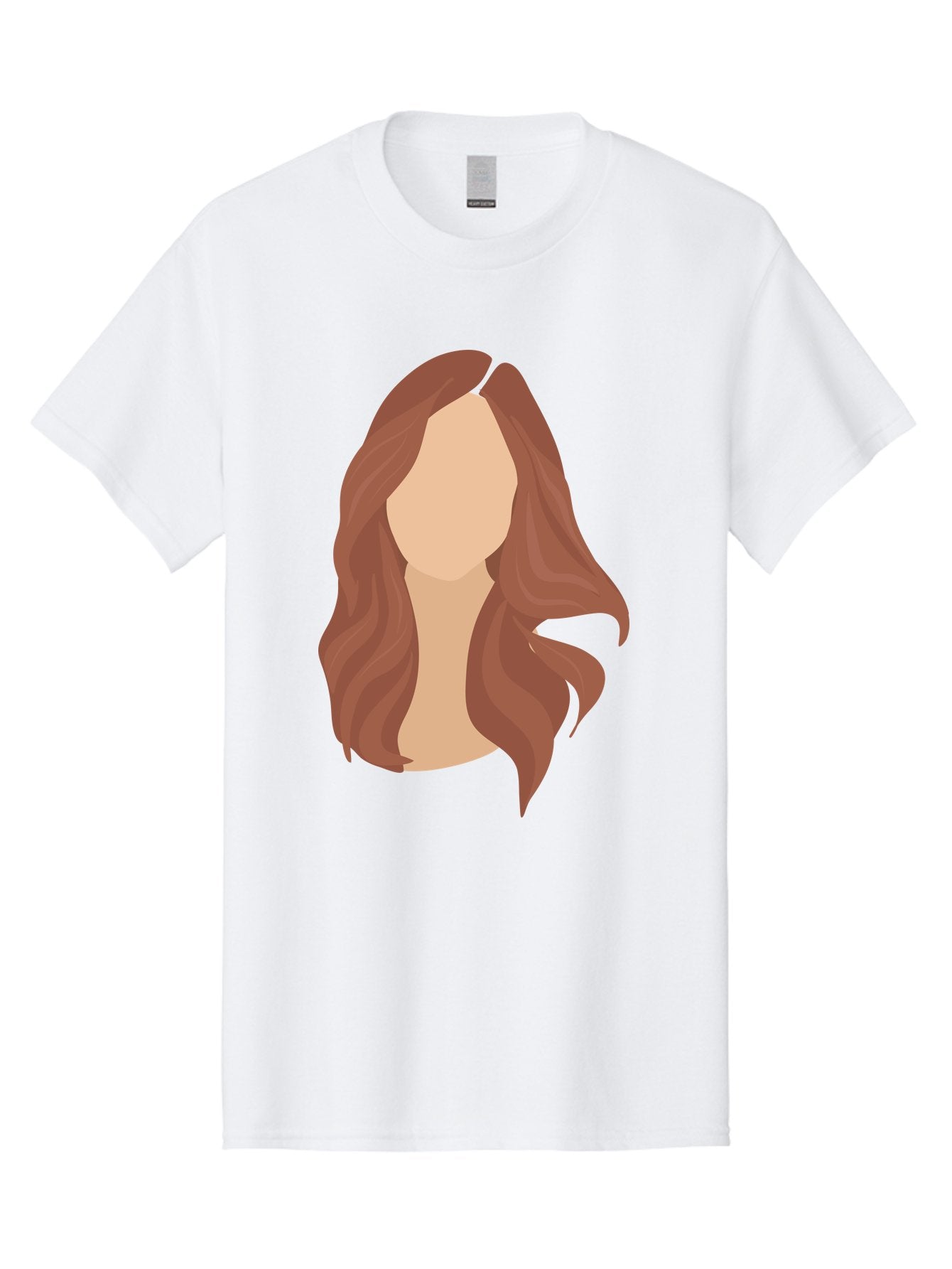 Woman-With-Long-Hair-2 Men'S Graphic Tee, 100% Cotton, Comfortable Casual Summer Wear, Machine Washable, Long Wavy Hair, Brunette Woman, Faceless Portrait, Hair Texture, Wavy Locks, Beauty Illustration, Hairstyle Inspiration, Hair Care Aae080