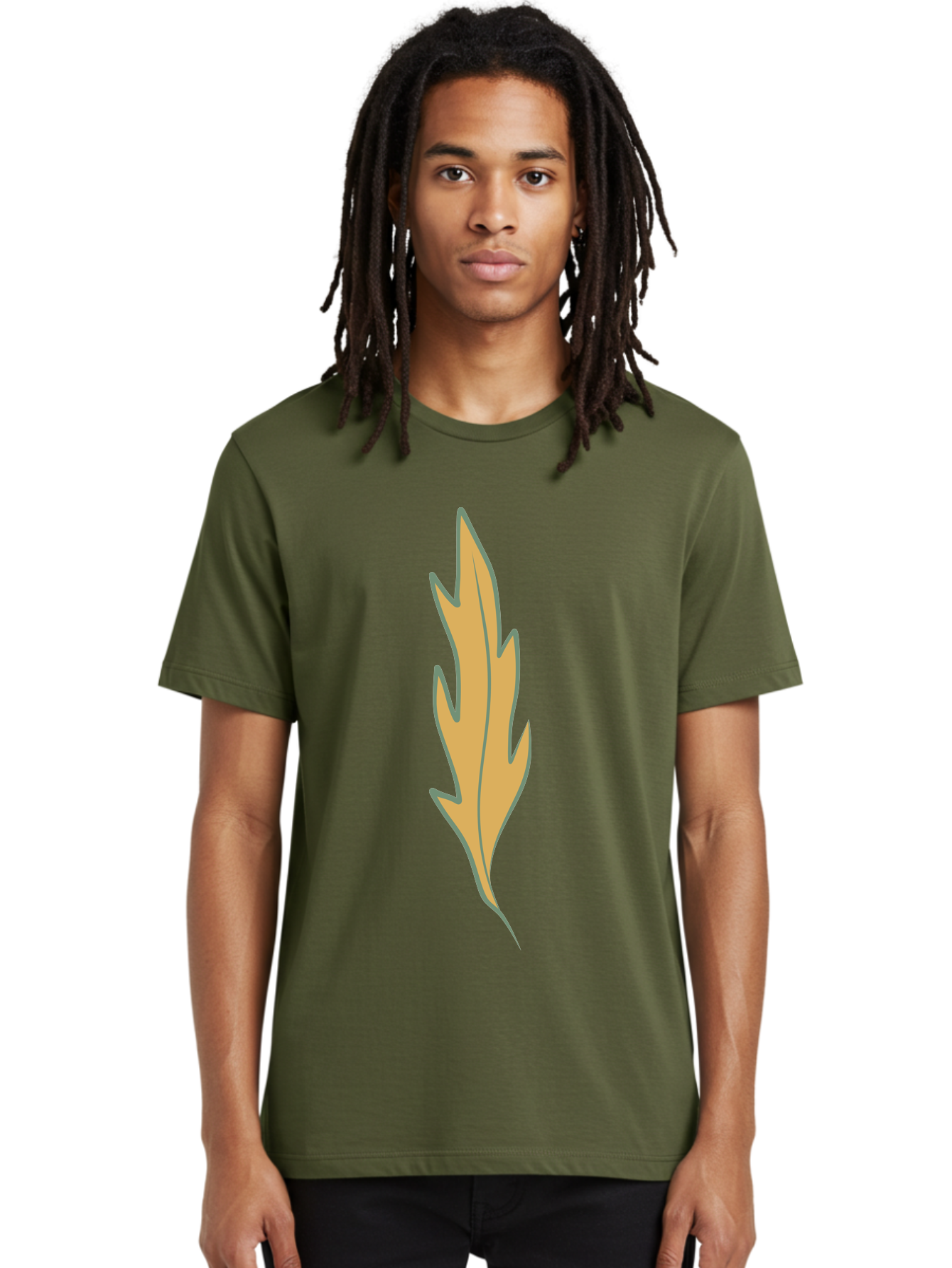 Yellow-Leaf-1 Men'S Graphic Tee, 100% Cotton, Comfortable Casual Summer Wear, Machine Washable, Autumn Leaf, Fall Foliage, Yellow Leaf, Oak Tree, Natural Design, Leaf Illustration, Seasonal Symbol, Botanical Icon, Vibrant Color Aae085 4