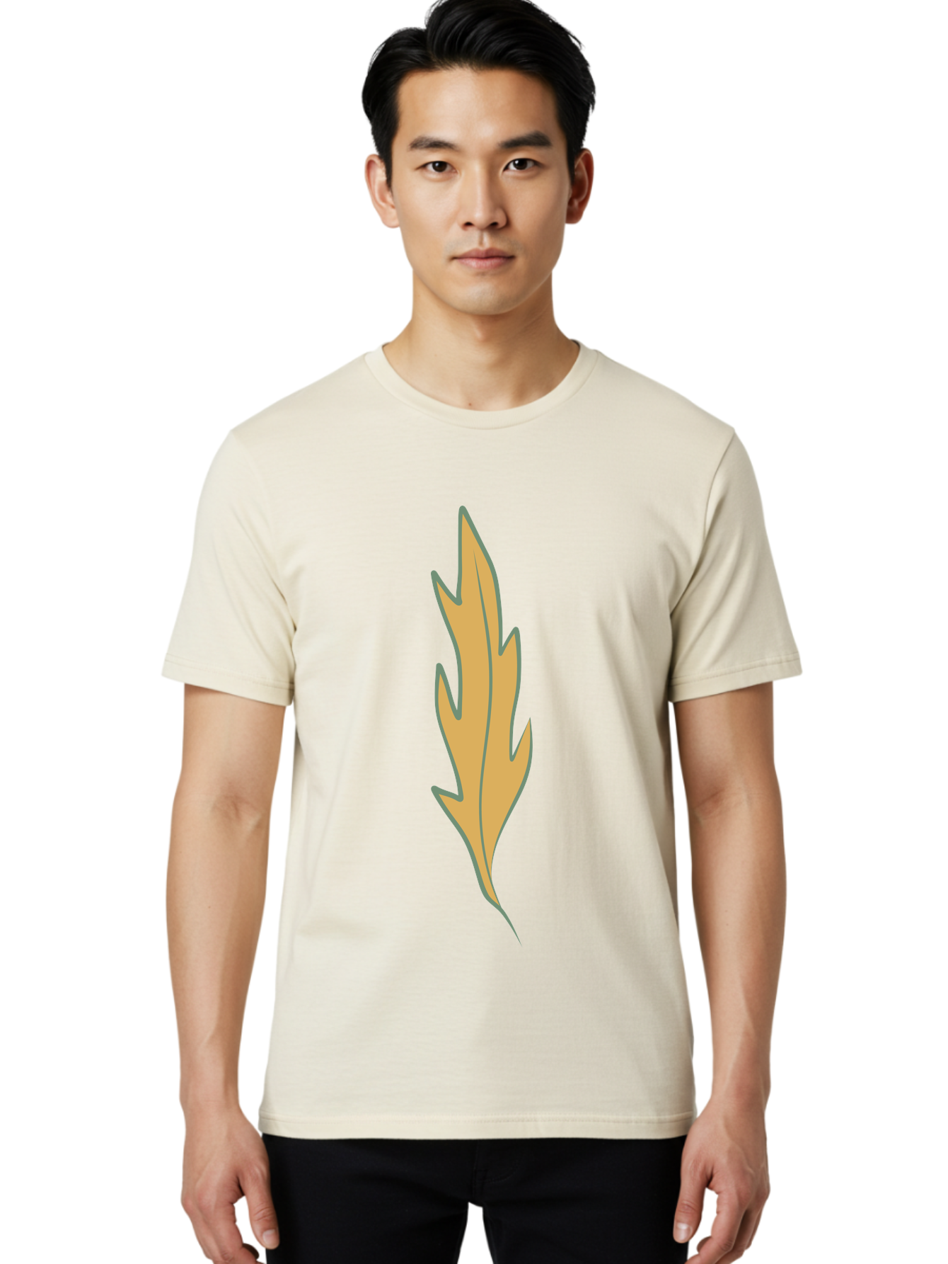 Yellow-Leaf-1 Men'S Graphic Tee, 100% Cotton, Comfortable Casual Summer Wear, Machine Washable, Autumn Leaf, Fall Foliage, Yellow Leaf, Oak Tree, Natural Design, Leaf Illustration, Seasonal Symbol, Botanical Icon, Vibrant Color Aae085 6