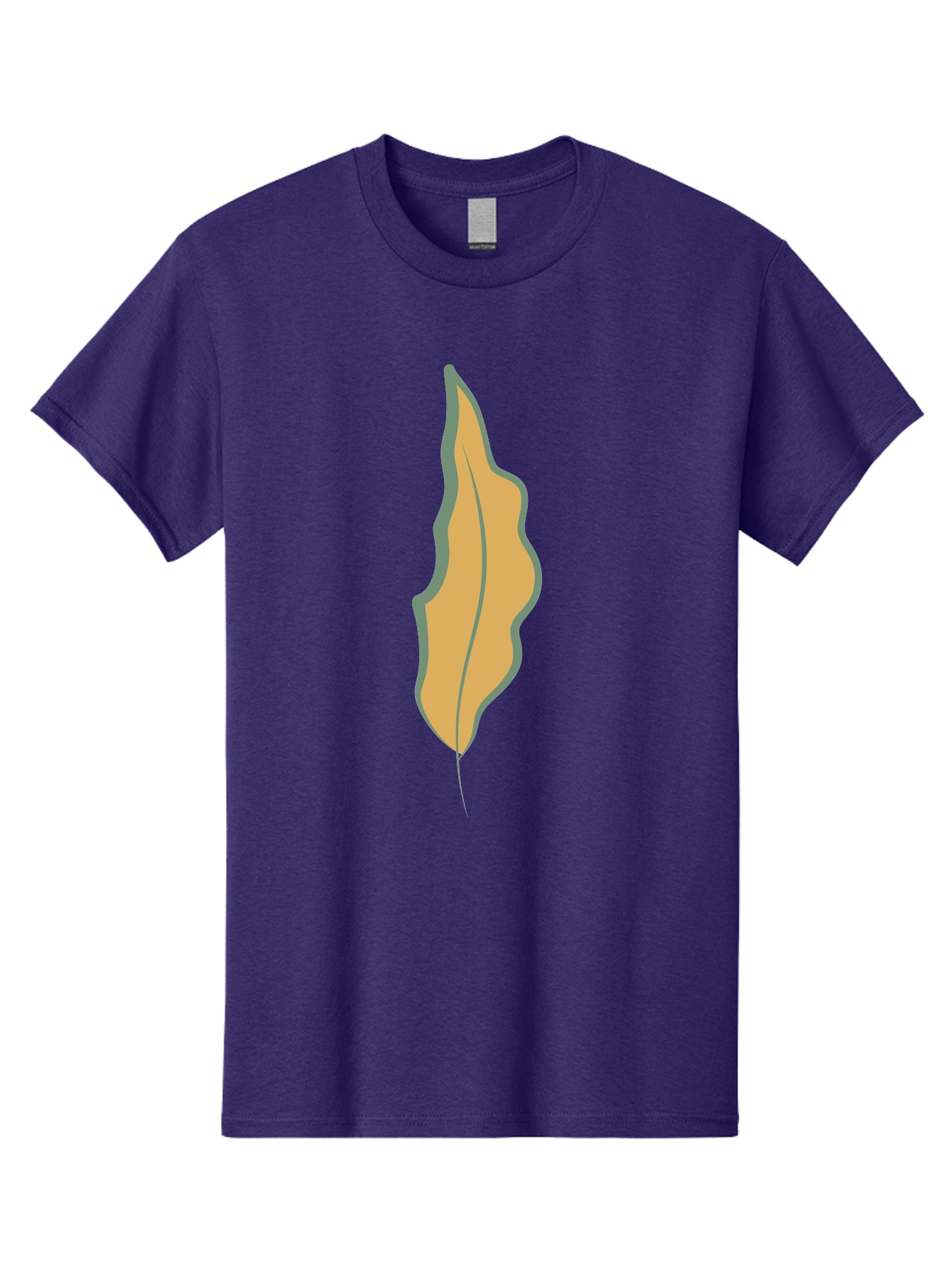 Yellow-Leaf-2 Men'S Graphic Tee, 100% Cotton, Comfortable Casual Summer Wear, Machine Washable, Yellow Leaf, Autumn Leaf, Foliage, Leaf Illustration, Simple Design, Digital Art, Orange Color, Gray Outline Aae086 23
