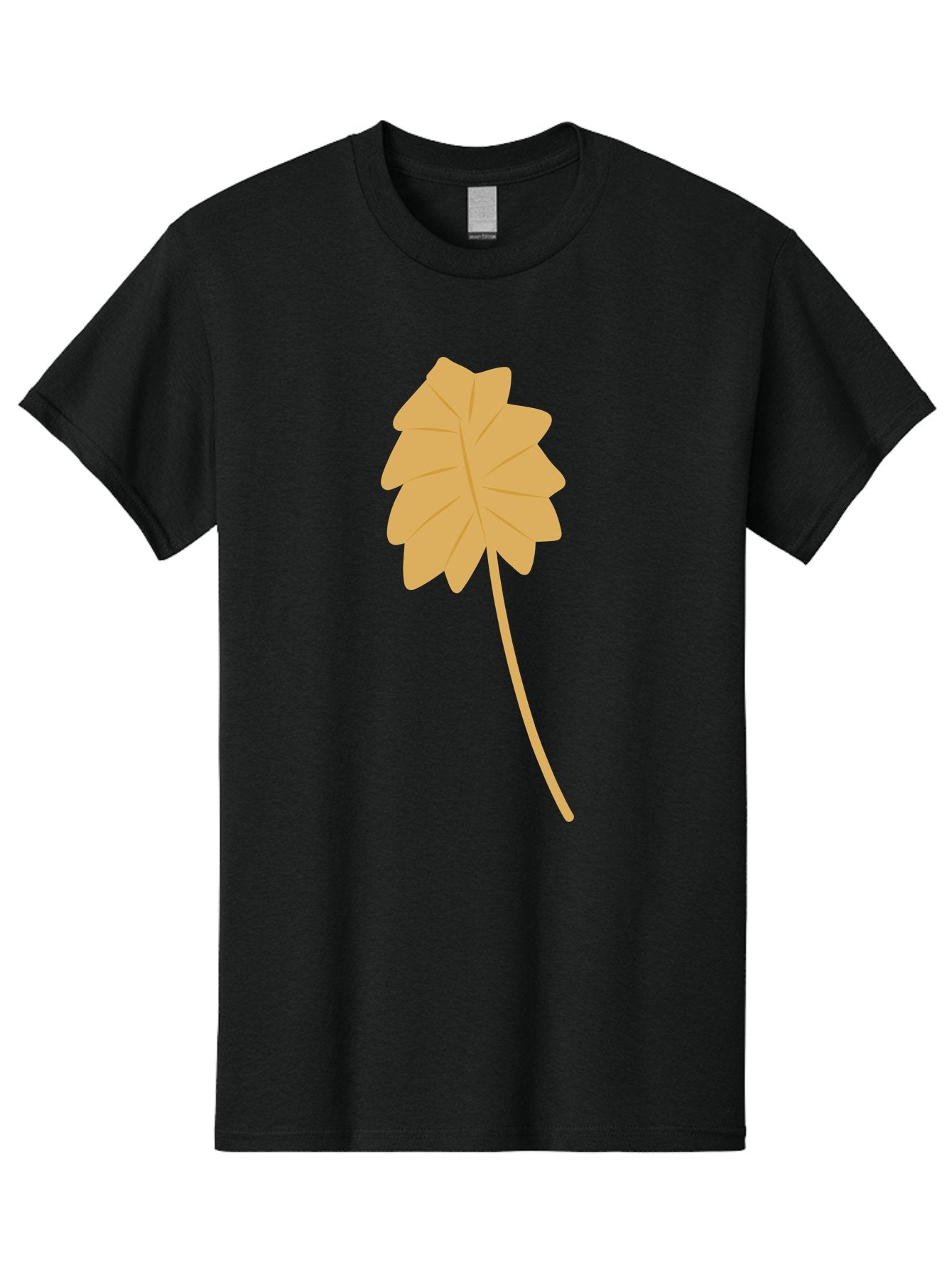 Yellow-Leaf Men'S Graphic Tee, 100% Cotton, Comfortable Casual Summer Wear, Machine Washable, Yellow Leaf, Autumn Leaf, Fall Foliage, Nature Illustration, Single Leaf, Simple Design, Leaf Icon, Graphic Leaf Aae087 6