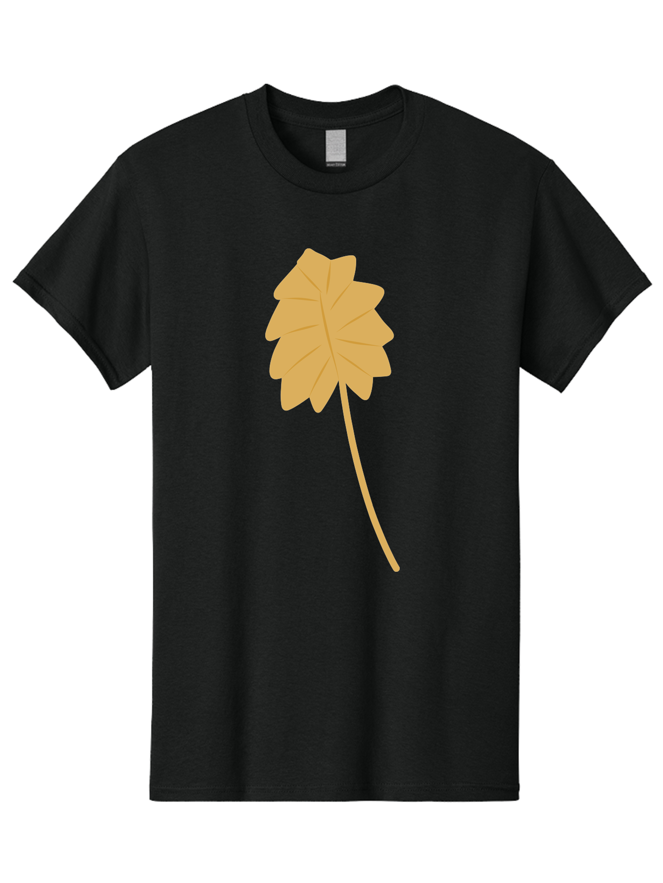 Yellow-Leaf Men'S Graphic Tee, 100% Cotton, Comfortable Casual Summer Wear, Machine Washable, Yellow Leaf, Autumn Leaf, Fall Foliage, Nature Illustration, Single Leaf, Simple Design, Leaf Icon, Graphic Leaf Aae087 13